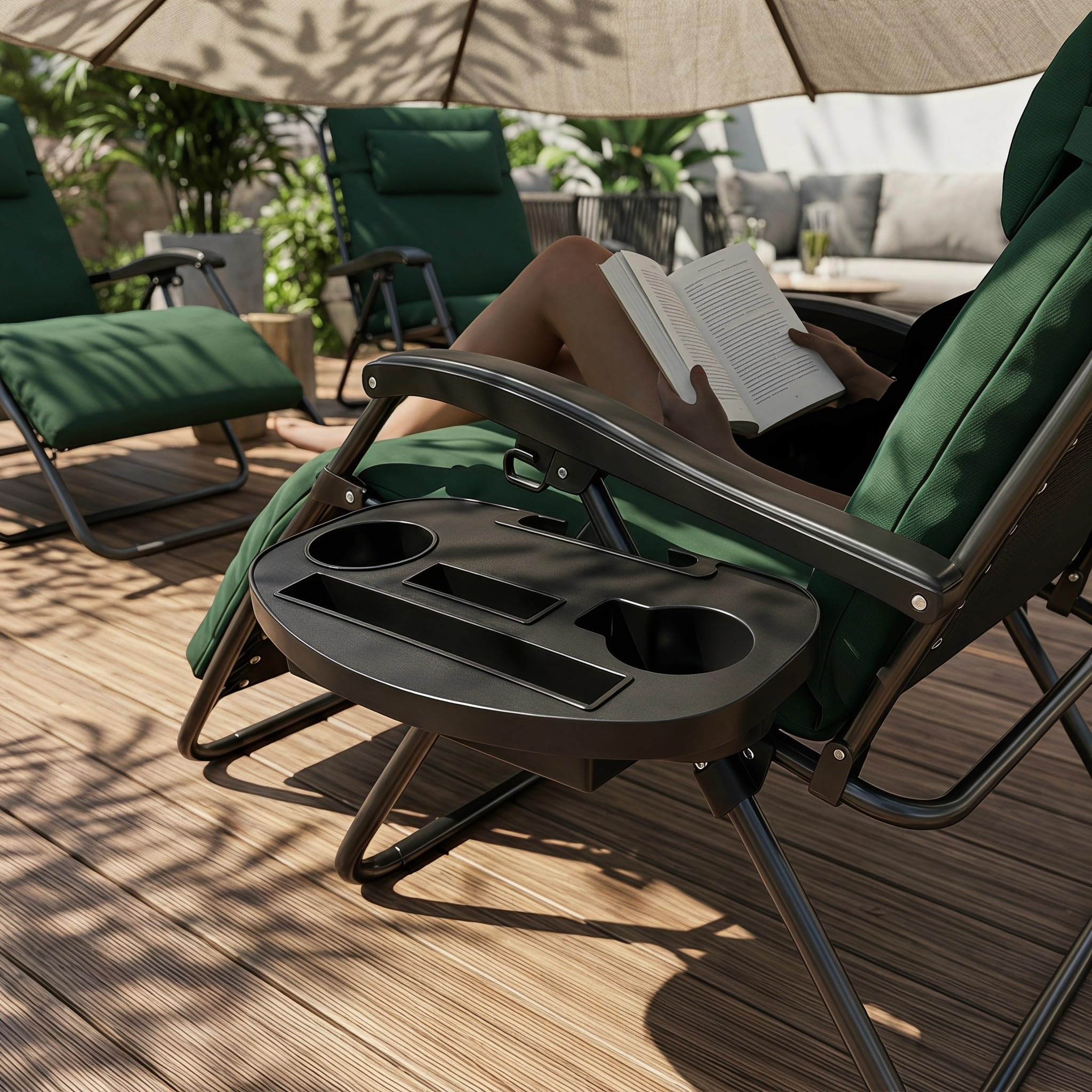 Zerodeko 2 Soportes para Bebidas y bandejas de Almacenamiento para sillones