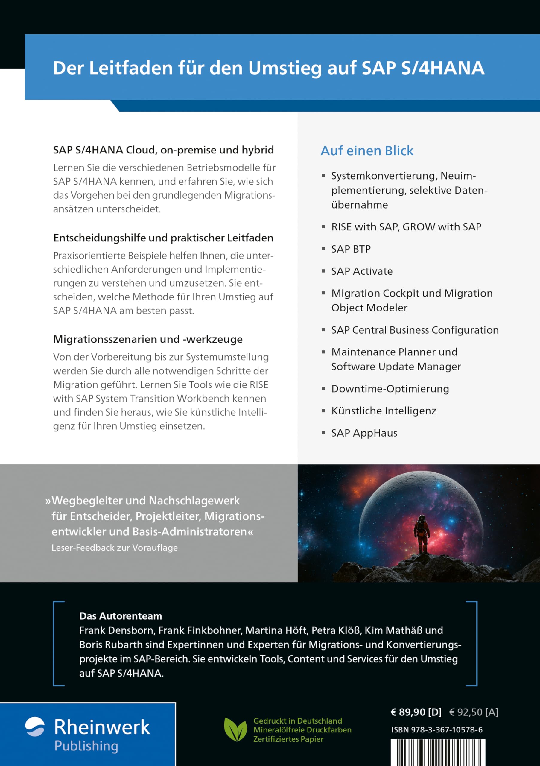 Migration nach SAP S/4HANA: Alles zum Wechsel: On-Premise, Private oder Public Cloud (SAP PRESS)