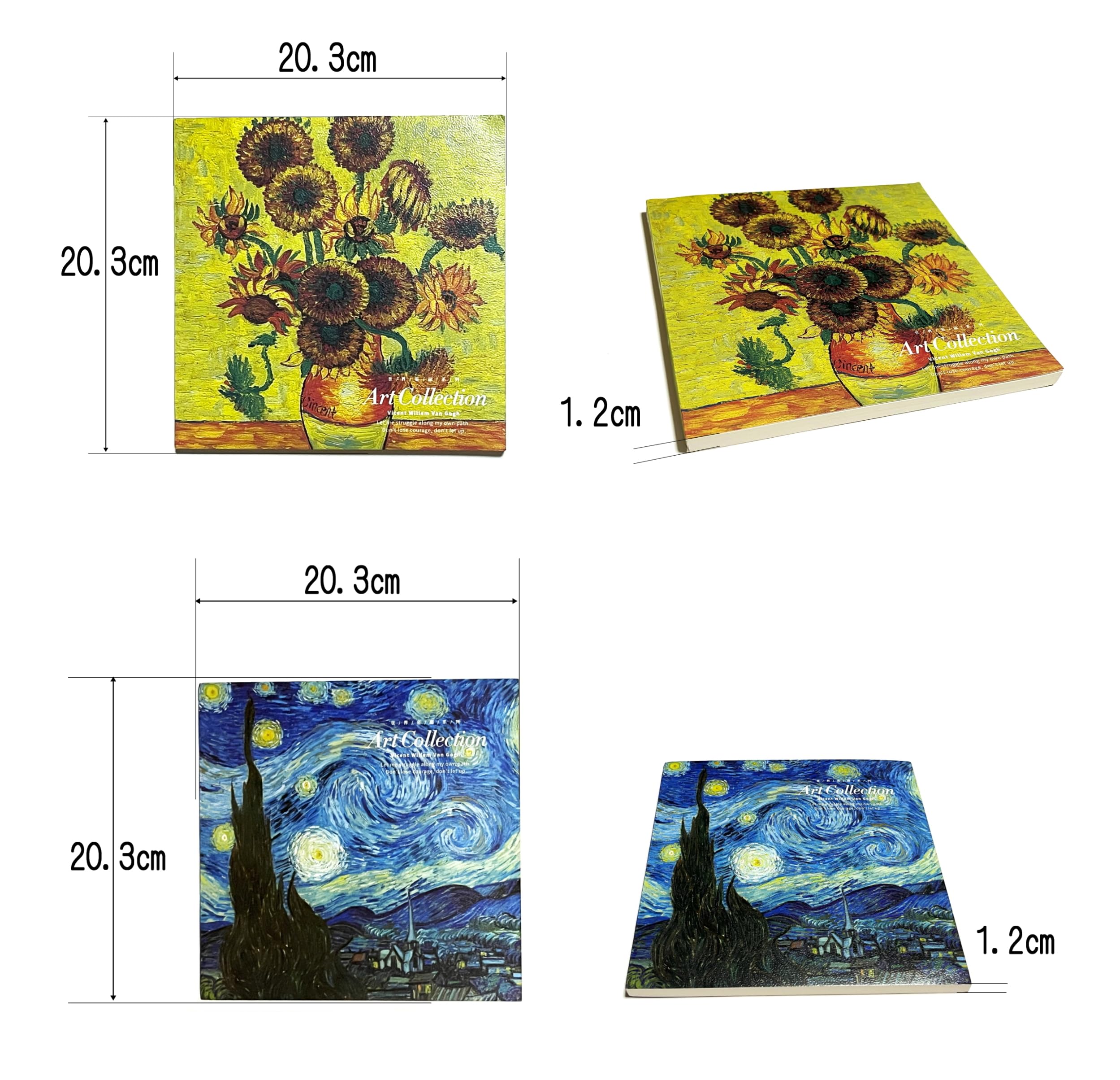 Amazon.co.jp: スケッチブック 表紙 ゴッホ 絵画 名画 デッサン 正方形