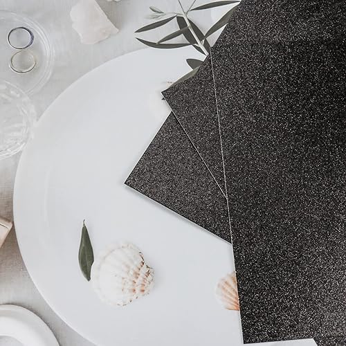 Miniatura 5 de YINUOYOUJIA 12 hojas de papel de cartulina negra con purpurina de 12 x 12 pulgadas, papel brillante de alta calidad para máquinas Cricut,