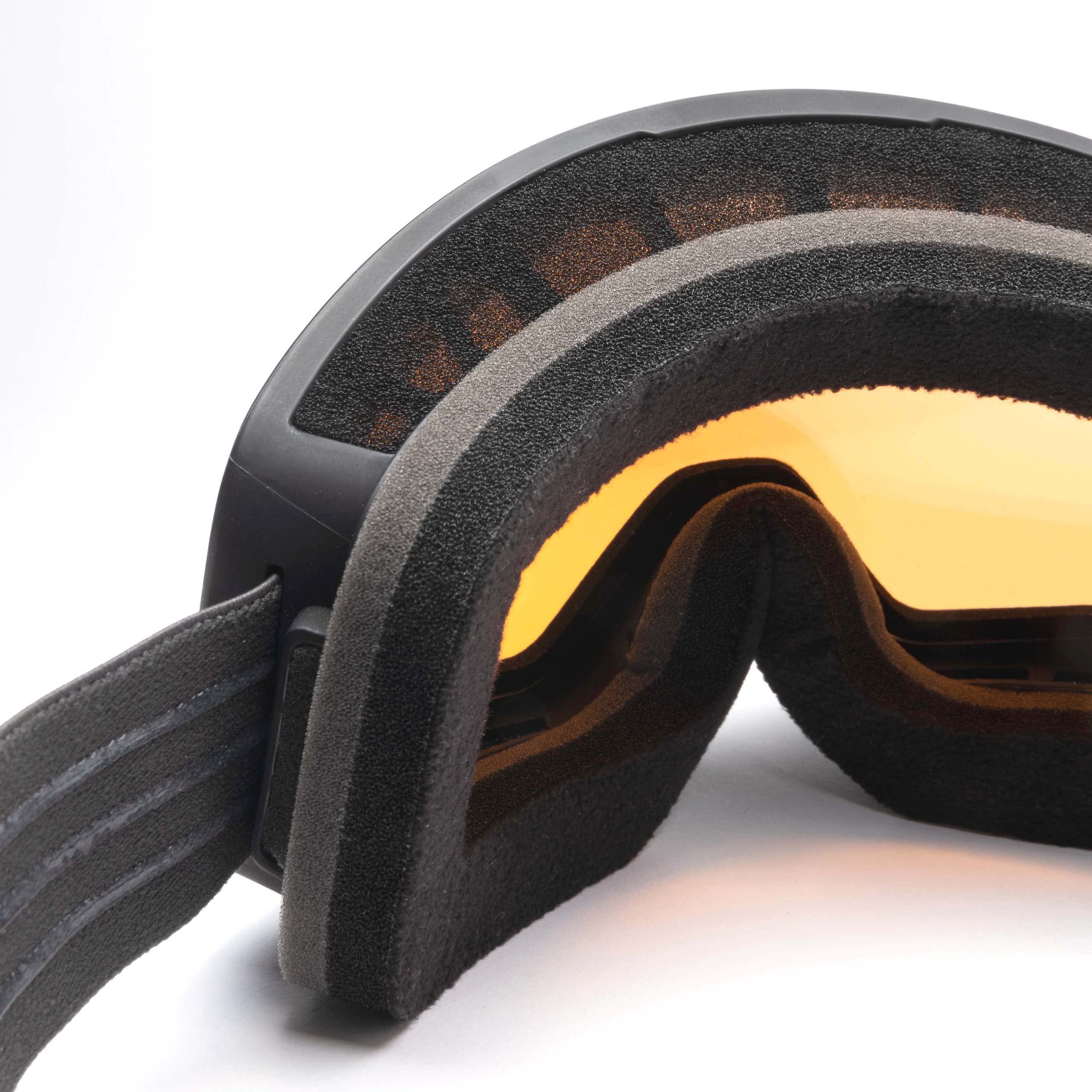 Endurance Occhiali da Bici Occhiali da Moto| Triplo Strato Spugna | Doppia Lente | Antigraffio Rivestimento Antiappannamento e UV | Cintura Larga con Stampa in Silicone
