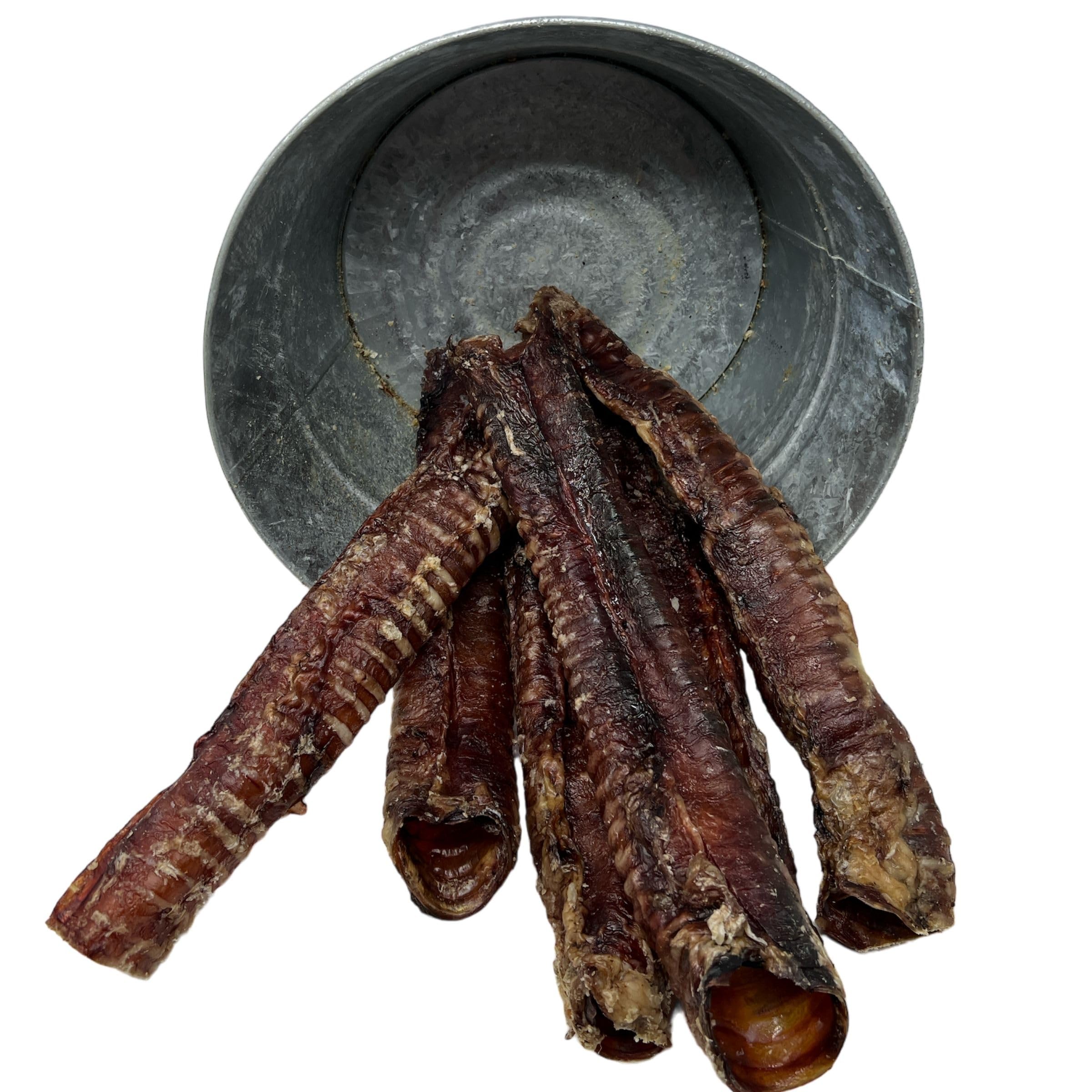 JACK'S PREMIUM Large Beef Trachea - Dog Chew Made in USA - 12" Trachea - All Natural - Single Ingredient - Joint Health for Large Dogs