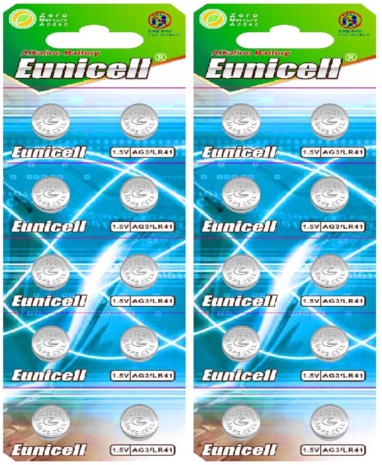 20 x AG3 LR41 1,5V Alkaline Batterie