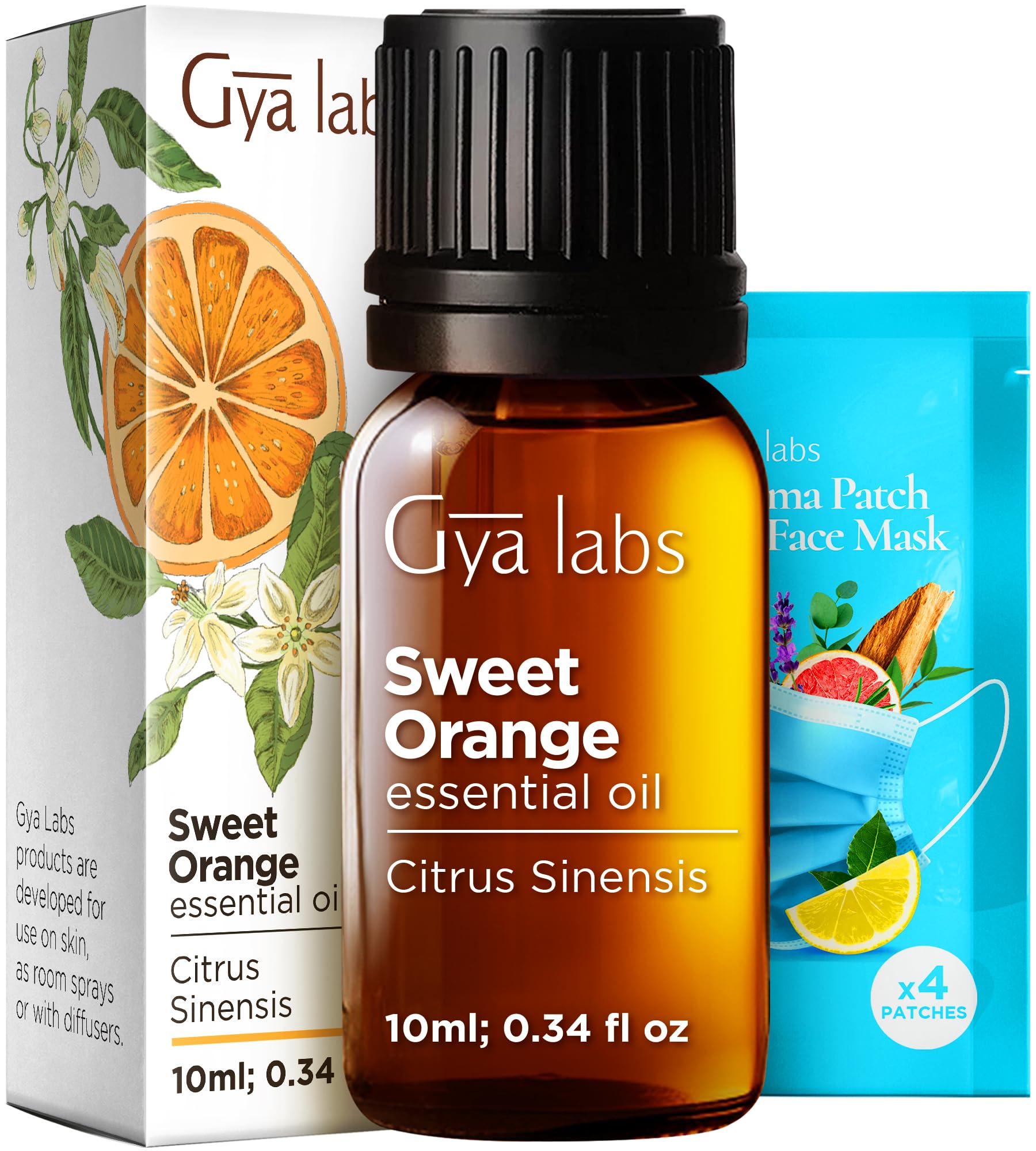Gya Labs Orange Essential Oil - 0.34 Fl Oz - for Hair, Skin, Diffuser, Aromatherapy & DIY Candle Making Scent