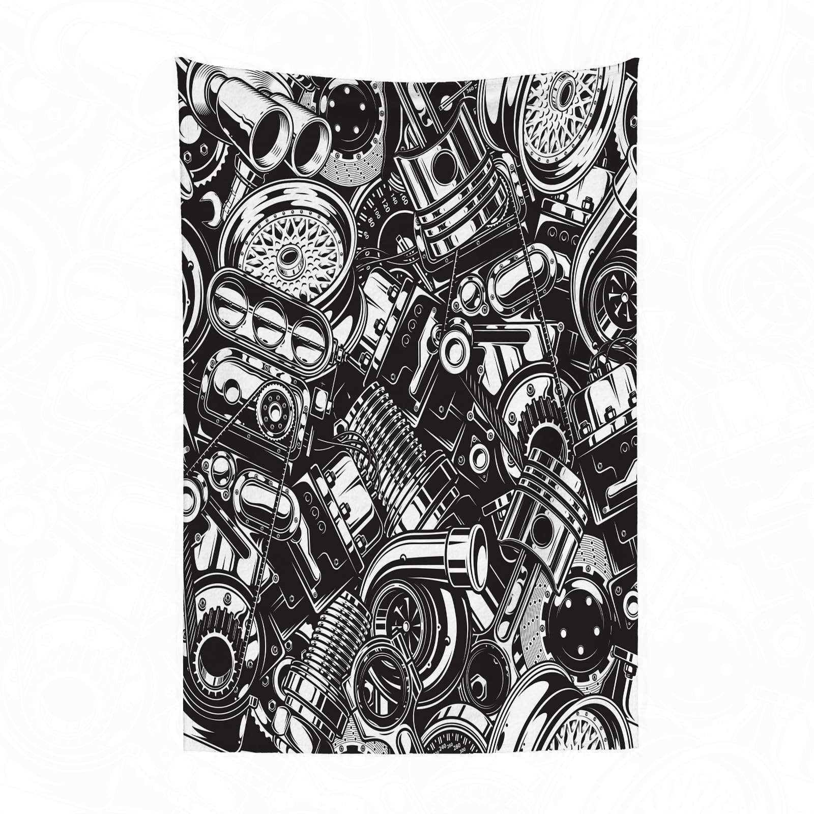 AOKLEY Blanket sofa Turbo Pattern Automotive Auto Parts Monochrome technology that powers automotive auto flannel Blankets,Throws for Sofa Fluffy Blanket Bed Throw f Bedroom,Couch,Bedroom Accessories