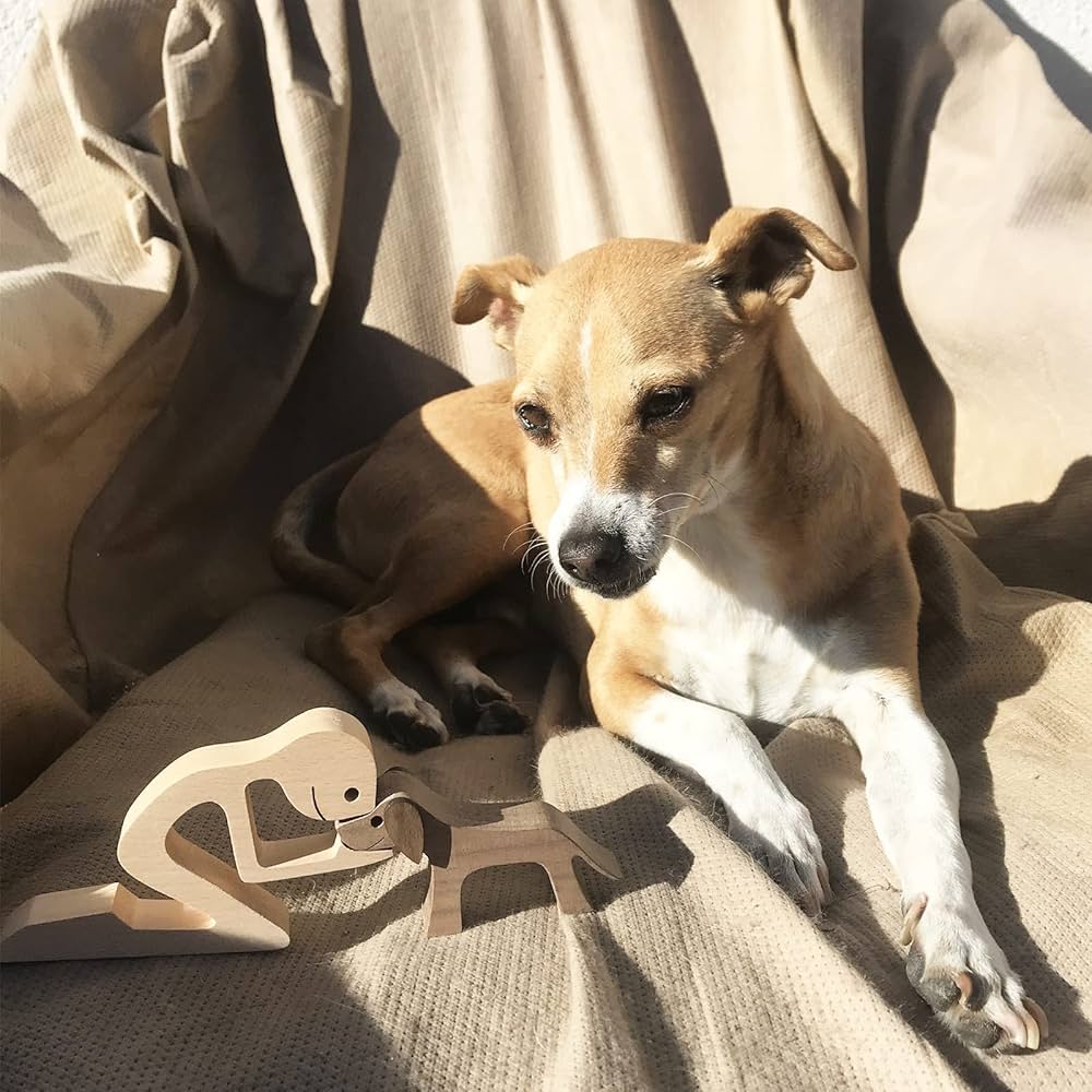 木製 犬の彫刻 Amazon.co.jp: ISHINE ハンドメイド木製犬ギフト、自宅
