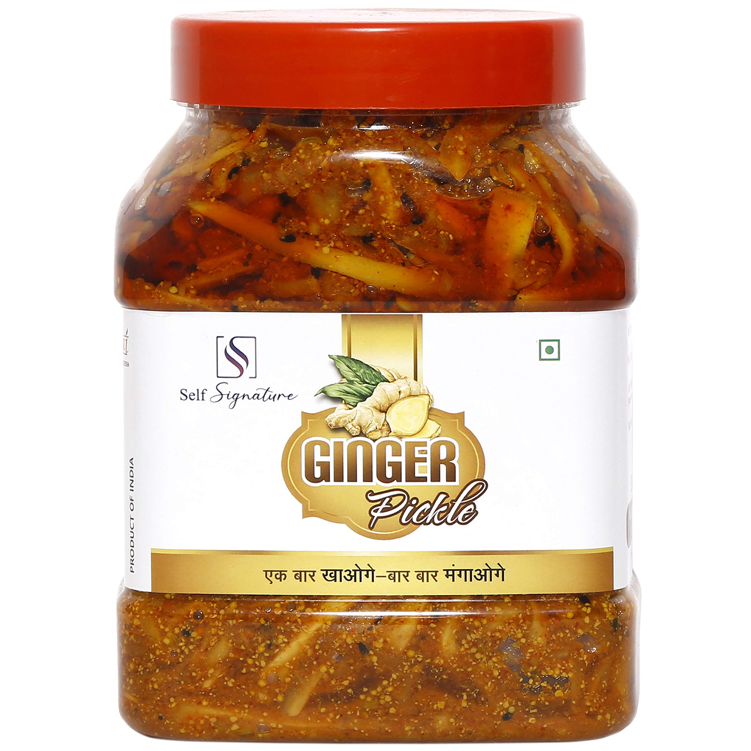 Self Signature Homemade Taste | Ginger Pickle | Pickle | Achar Pickle | Pickle Mix | Mix Pickle In Mustard Oil | Mix Achar,?? ??? ????? ??? ??? ???????? (Ginger, 1 Kg)