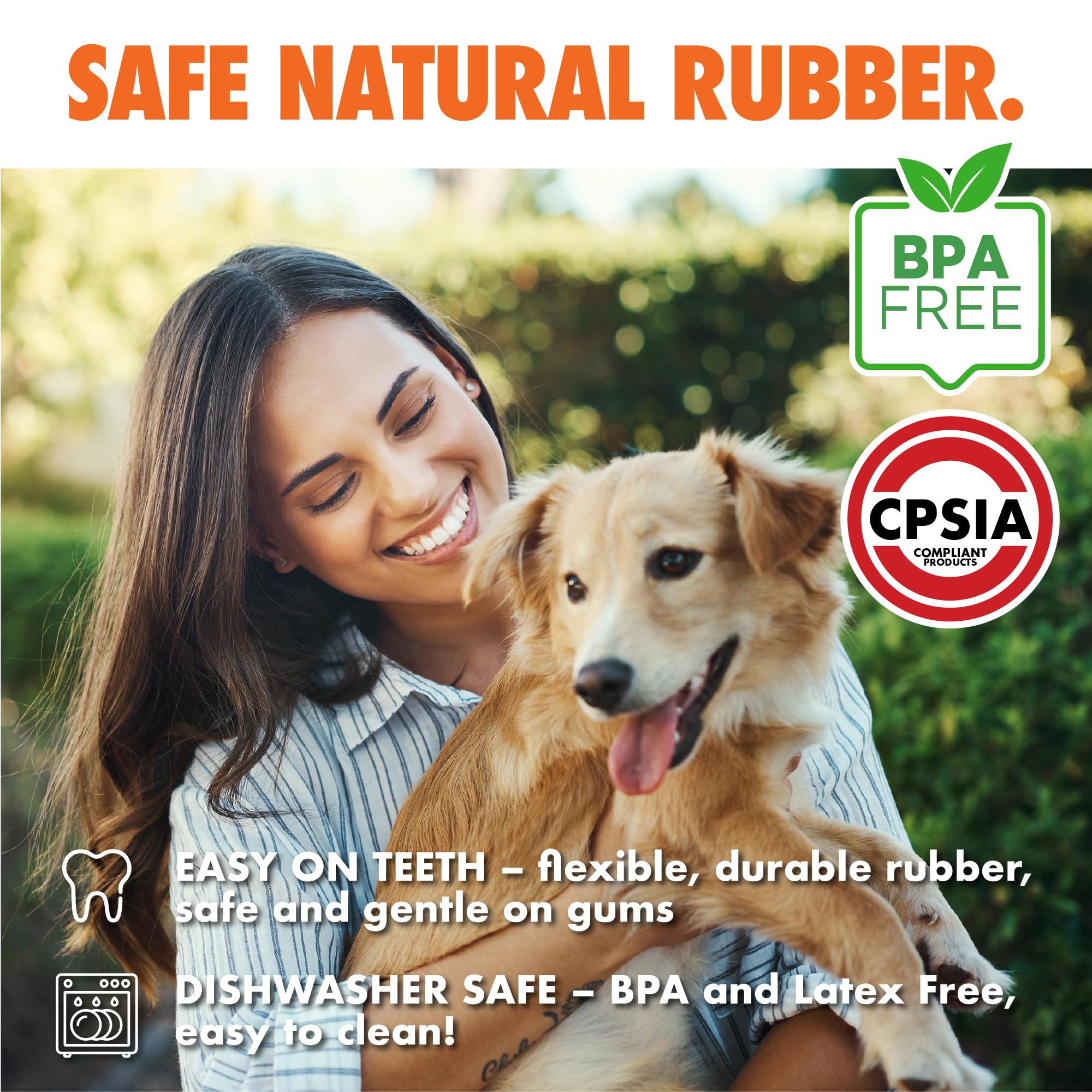 Arlee - Osso in gomma per tutti i cani, giocattolo da masticare blu resistente e naturale per giocare, recuperare, rimorchiare e masticare, grande, 1 pezzo