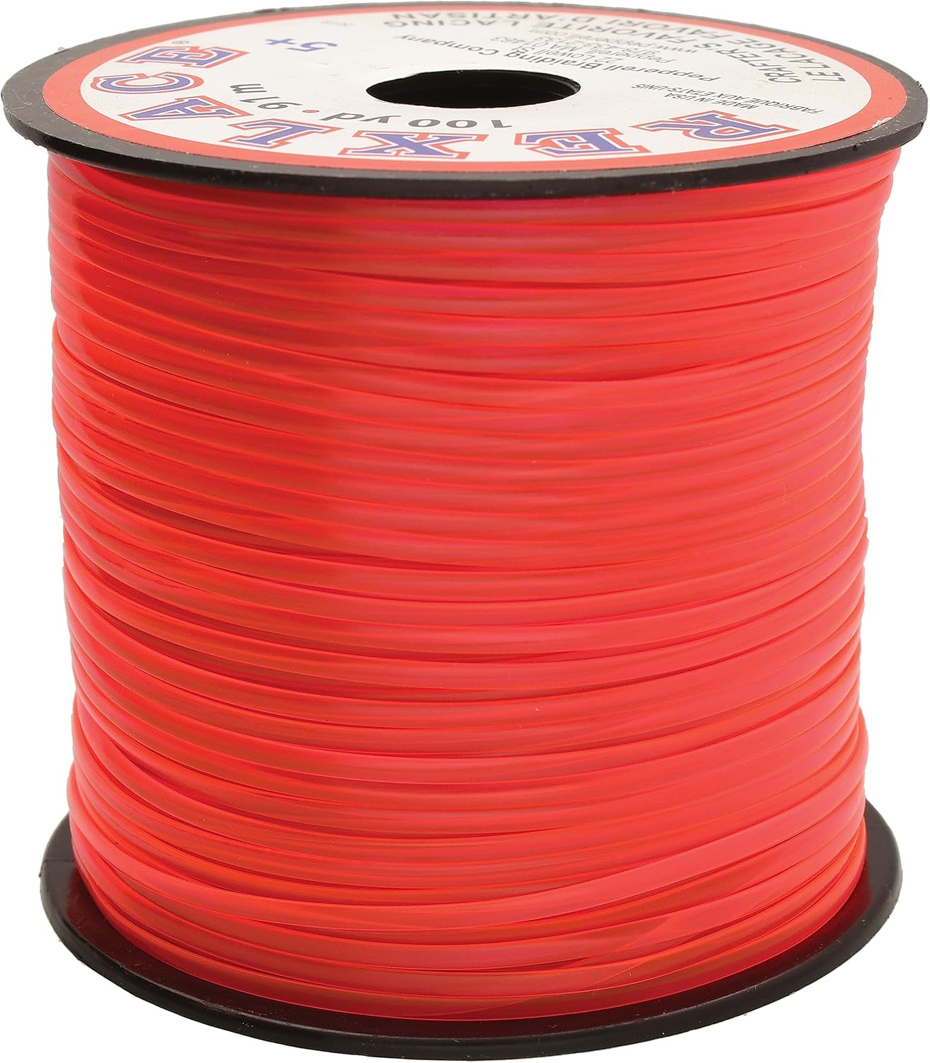 Rexlace Plastic Lacing .0938X100yd-Clear Red3
