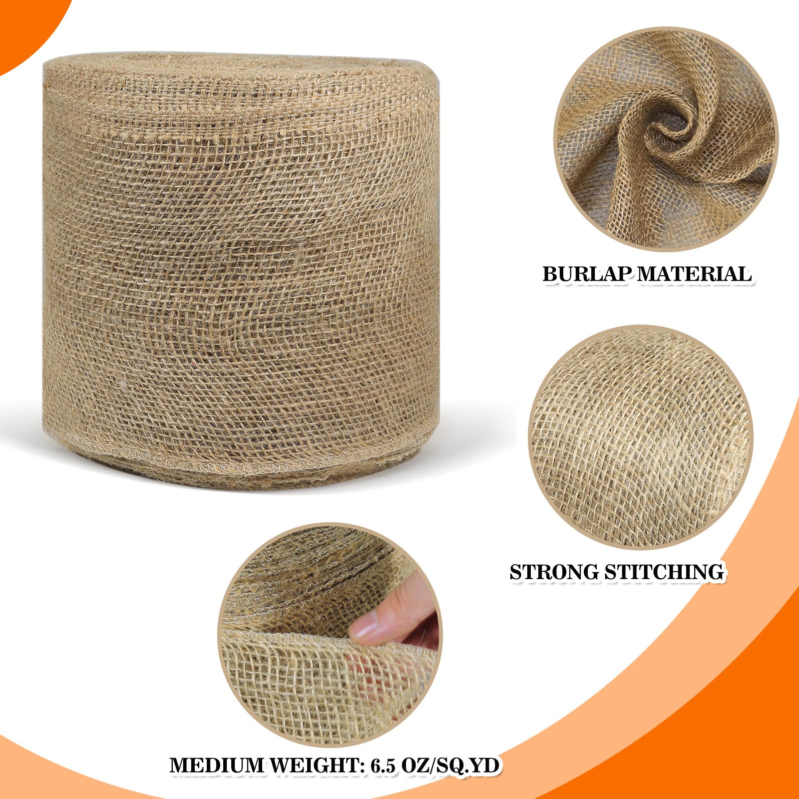 Rotolo di iuta naturale per giardinaggio, 19,8 x 30,5 m, protezione per tronchi d'albero, rotolo di iuta per mantenere caldo e idratare (19,8 cm x 30,5 m)