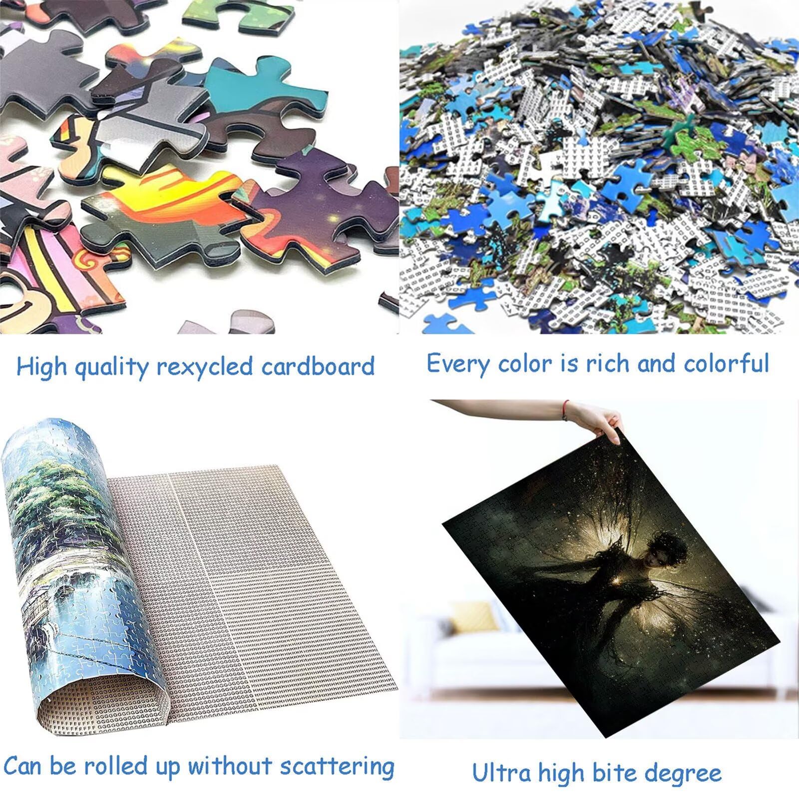 Puzzle 5000 elementów dla kobiet dorosły elf 156 x 105 cm unikalne rzemiosło klasyczne 3D drewniana układanka do rodzinnych gier aktywnych, układanka do samodzielnego wykonania nawet do dekoracji