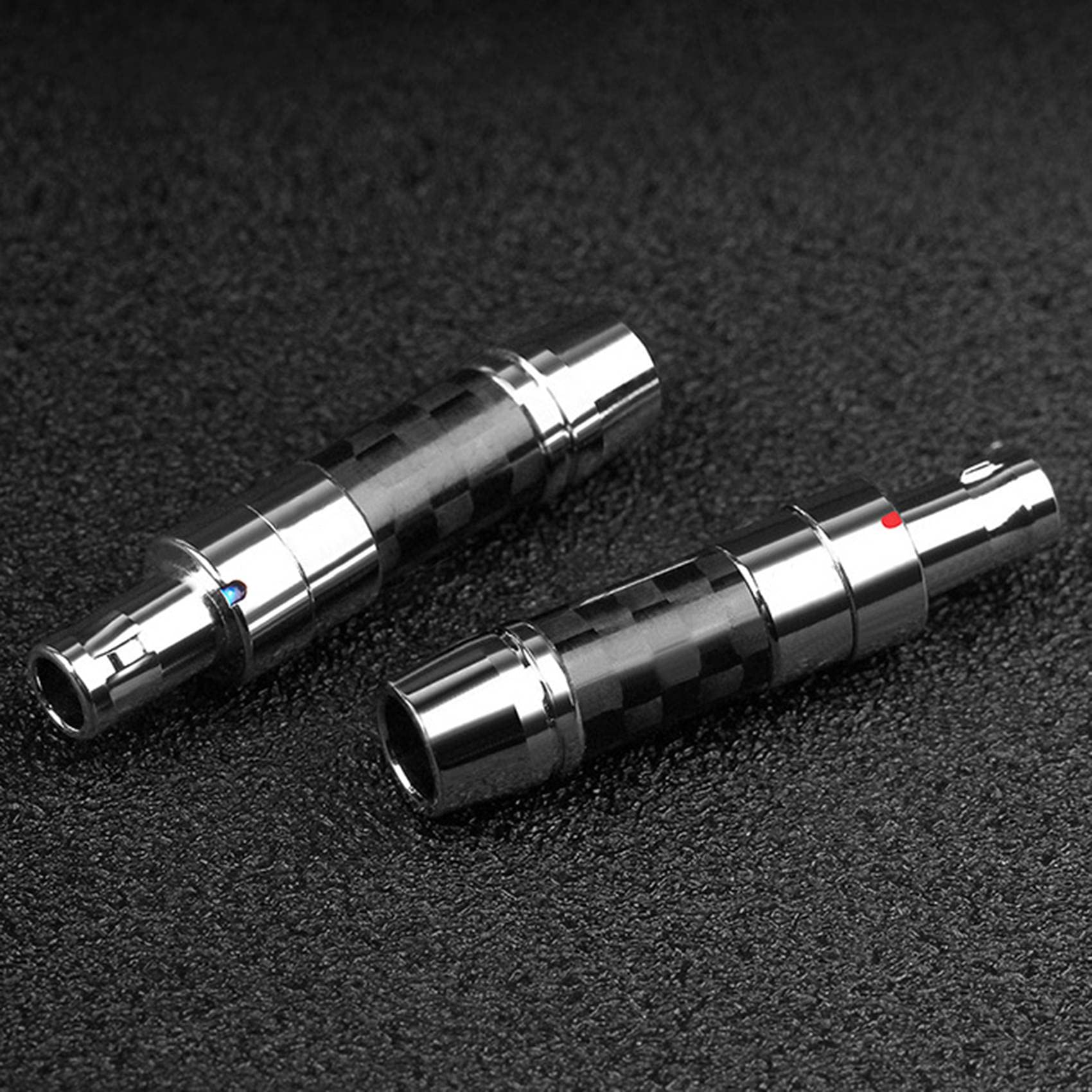 1 par de de auriculares para HD800 HD820 D1000 rodio plateado cobre fibra de carbono conector de audio adaptador de auriculares