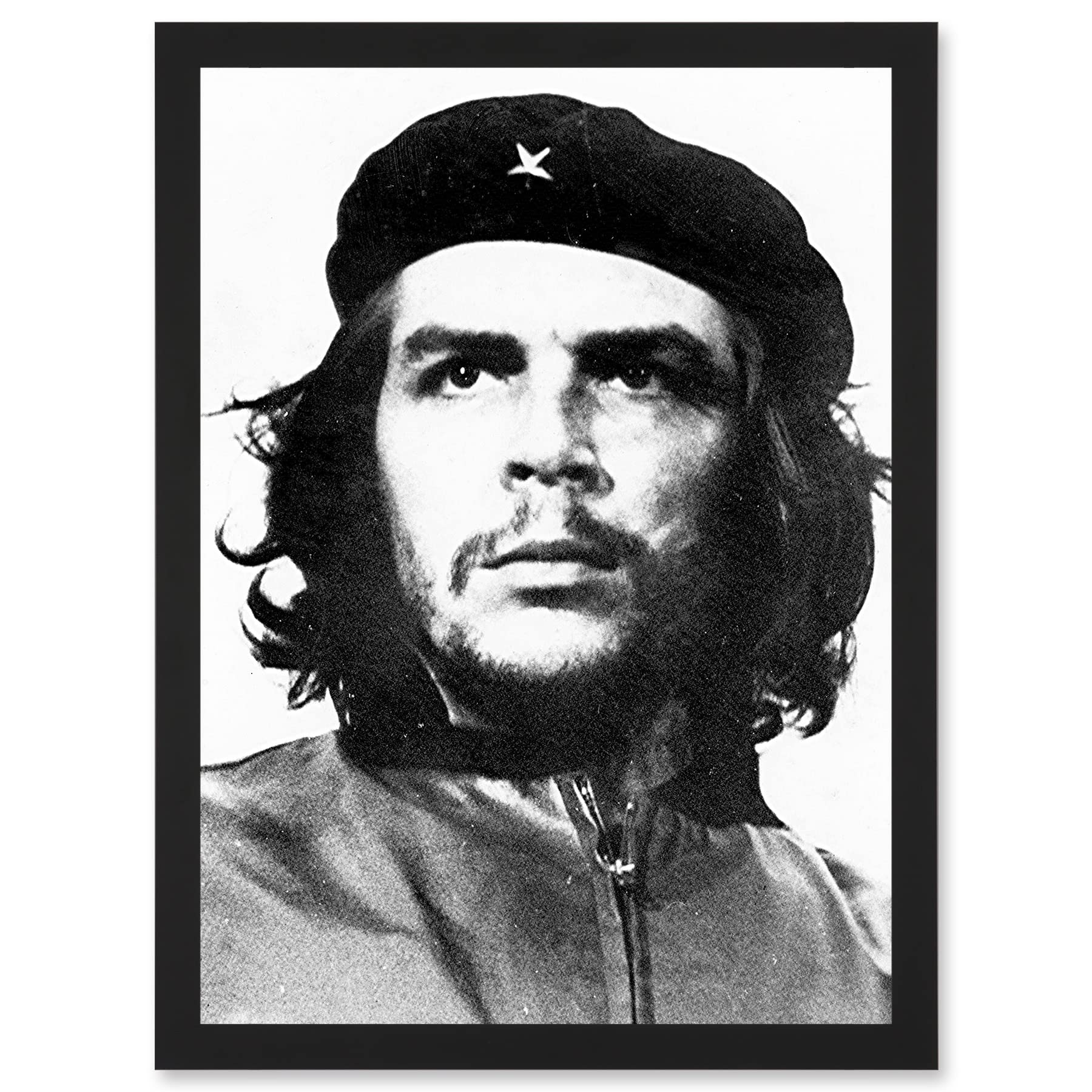 Artery8 Revolutionary Che Guevara Photo Iconic Korda Portrait A4 Artwork Framed Wall Art Print