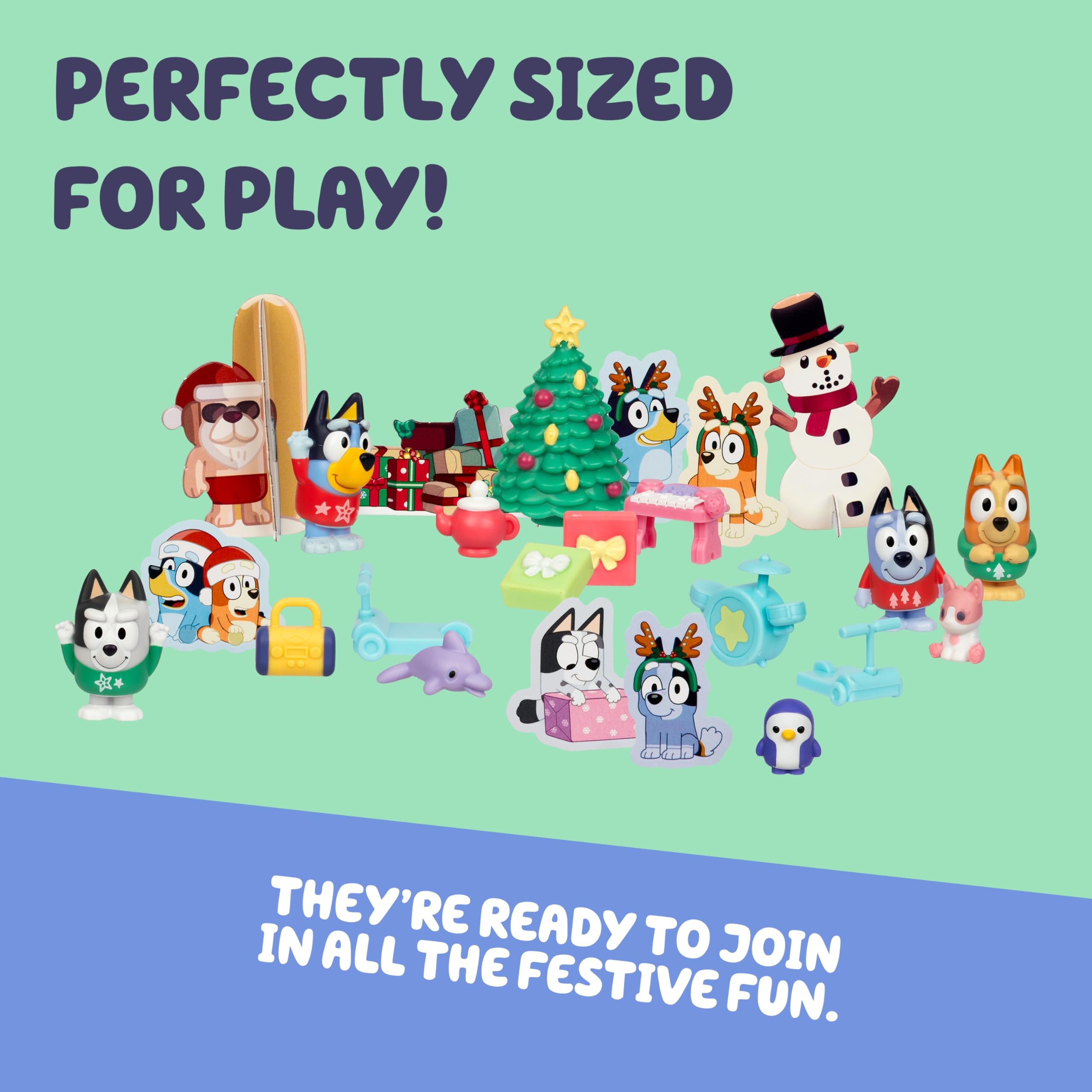 Bluey Adventskalender 2025 Kinder Weihnachtskalender Bingo Countdown Kalender mit 24 Überraschungen Schreibwaren Spielzeug Geschenk Idee