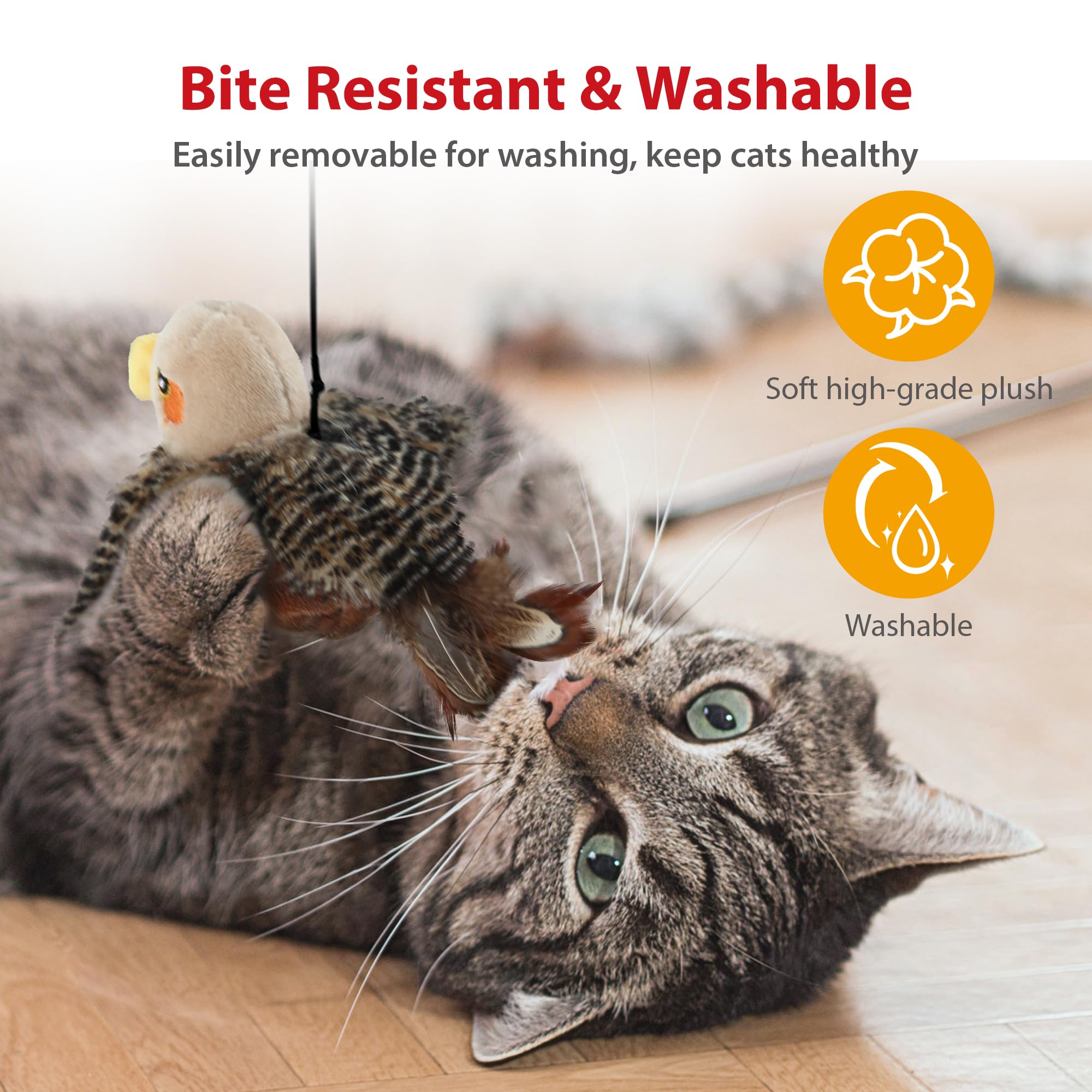 Amazon | PETGEEK GiGwi 猫のおもちゃ 充電式フラッピングバード