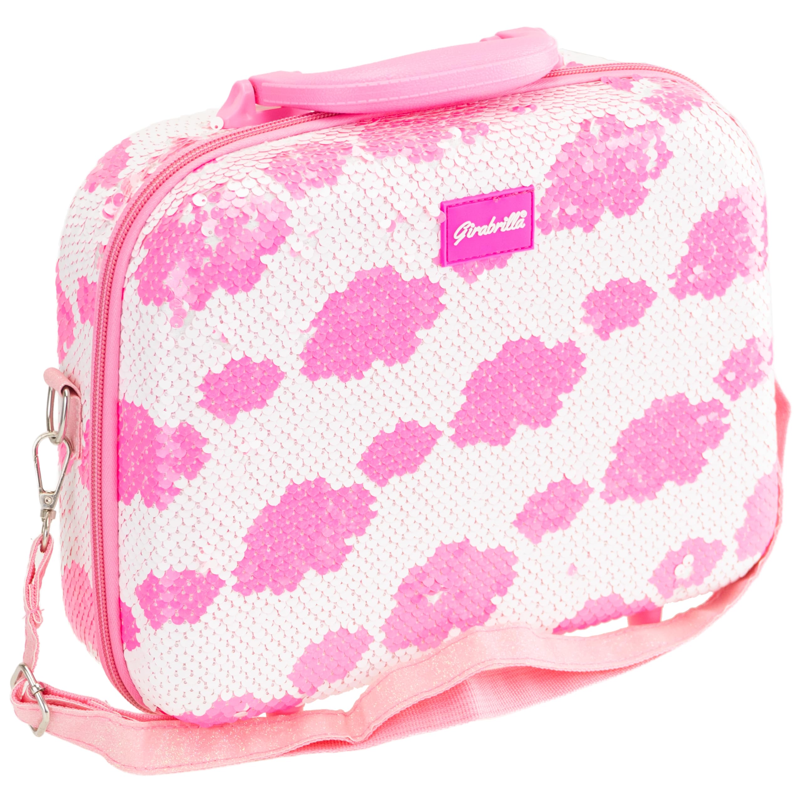 Nice Group - Girabrilla Make Up Case, Valigetta trucchi 02550G - BIANCA con Nuvole ROSA
