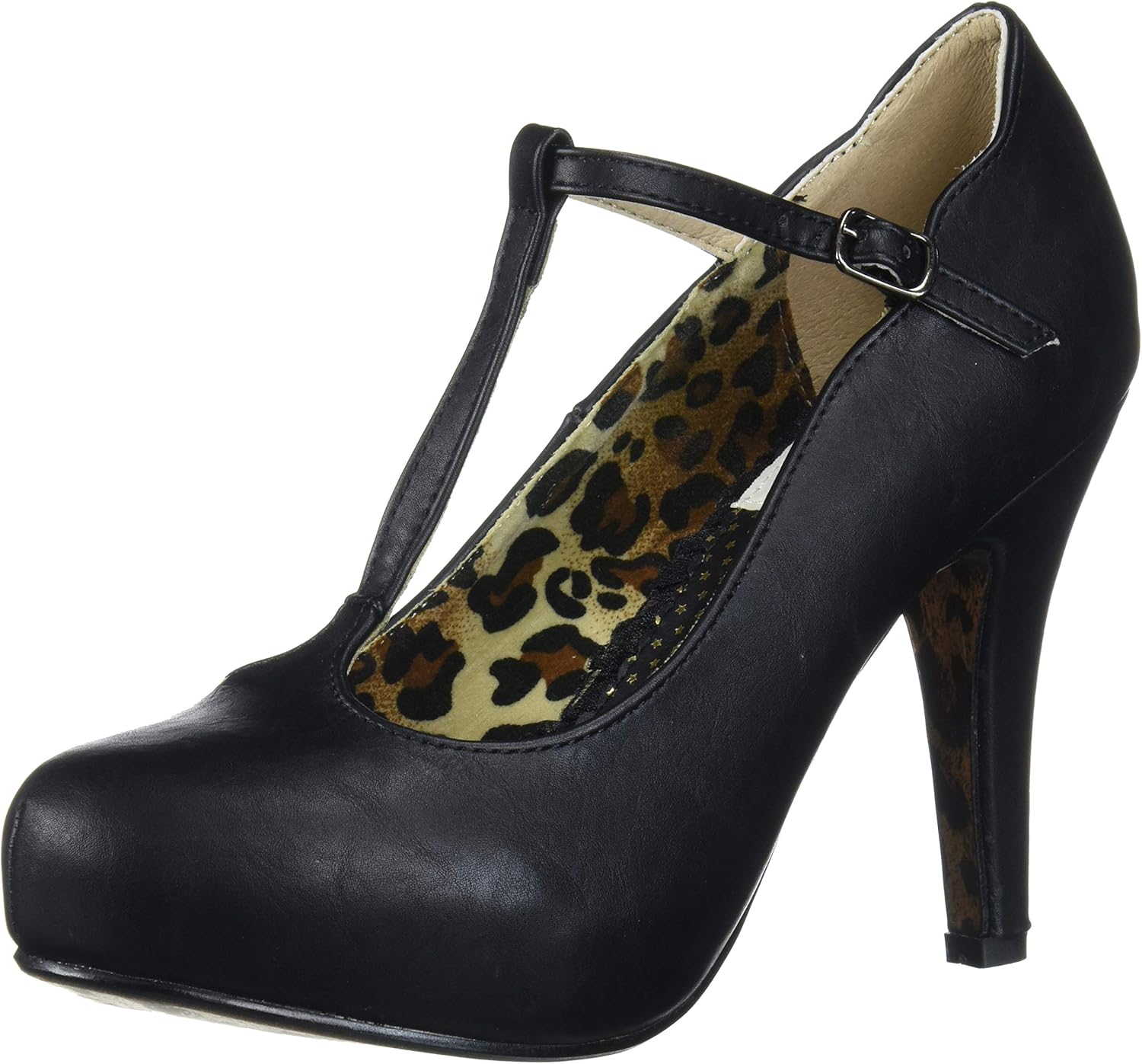 Bettie Page Women's Pinup, Retro, Vintage Pump, Black, 10