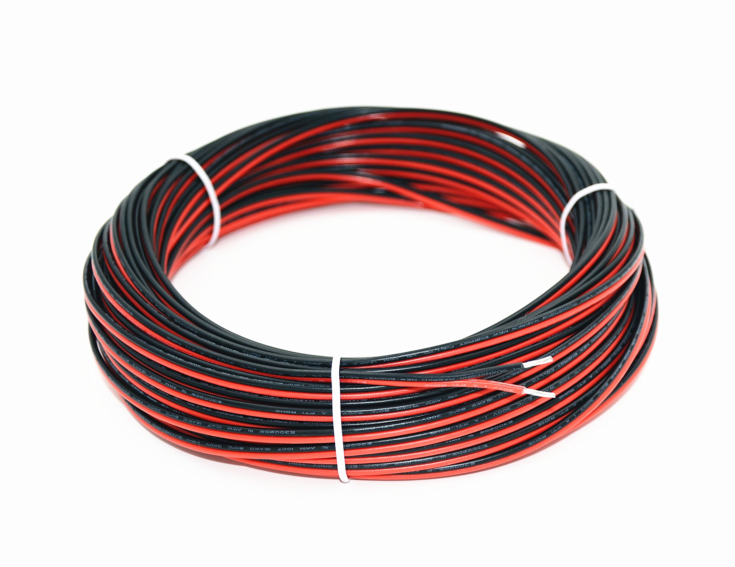 TUOFENG 0.52mm² PVC Electrical Wire 20 AWG 30 Meter Reel 2 Pin Extension Cable 12V/24V DC Cable Wire for Single LED Strip Light — image 1