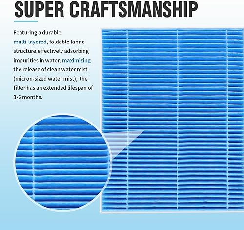 Miniatura 3 de DerBlue 8 filtros de repuesto para humidificador evaporativo inteligente superior 6000S, filtro de alta eficiencia puede durar más de 6 meses