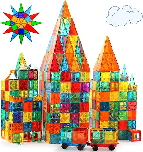 Azulejos magnéticos, 100 bloques de construcción magnéticos, juego de juguetes magnéticos para niños y niñas, juguete Montessori de aprendizaje STEM