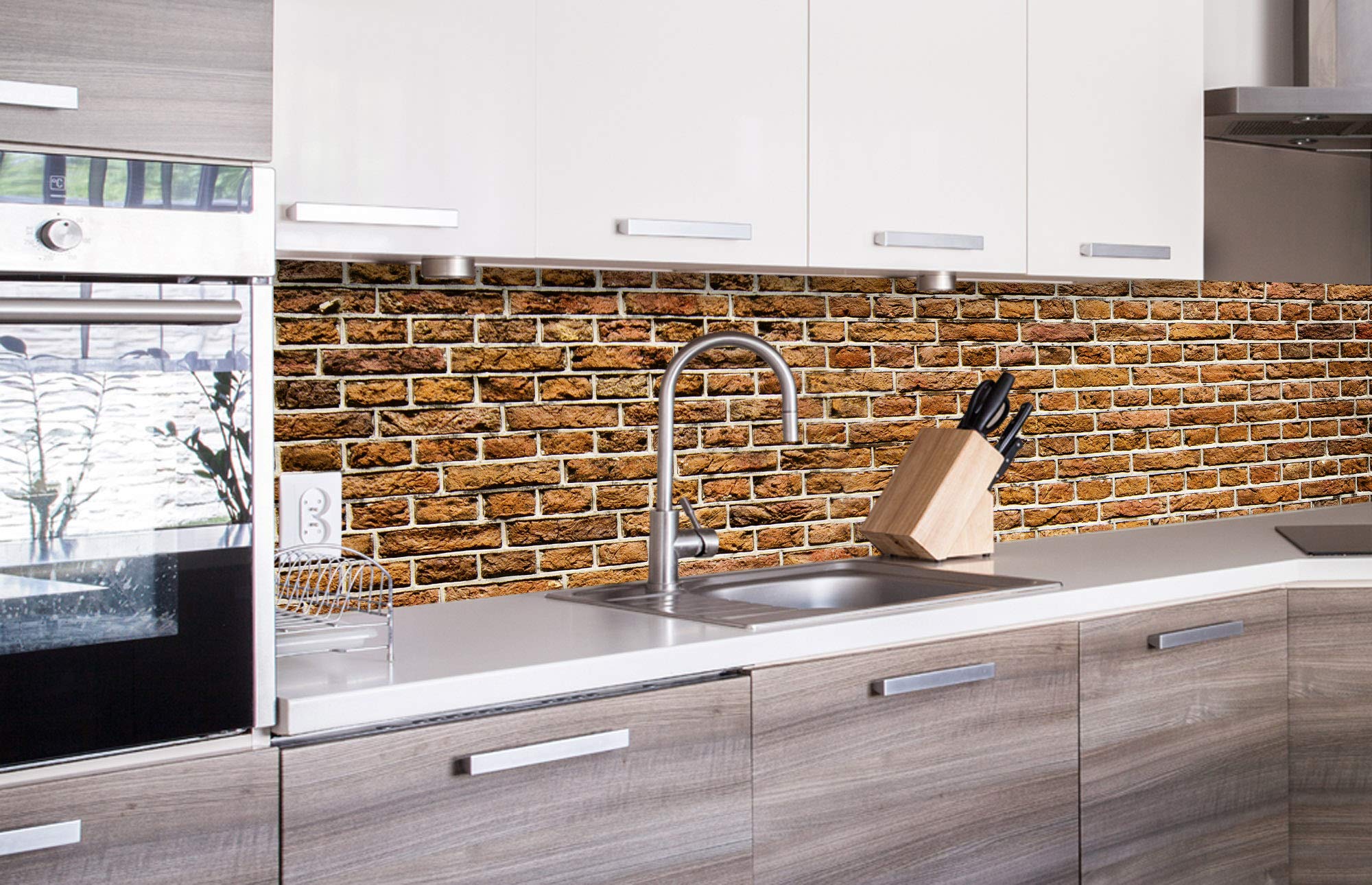 Zelfklevende keuken achterwand HERFST BOS 260 x 60 cm | Zelfklevende spatwand keukenfolie | Waterbestendige folie voor de keuken | PREMIUM KWALITEIT | Gemaakt in de EU