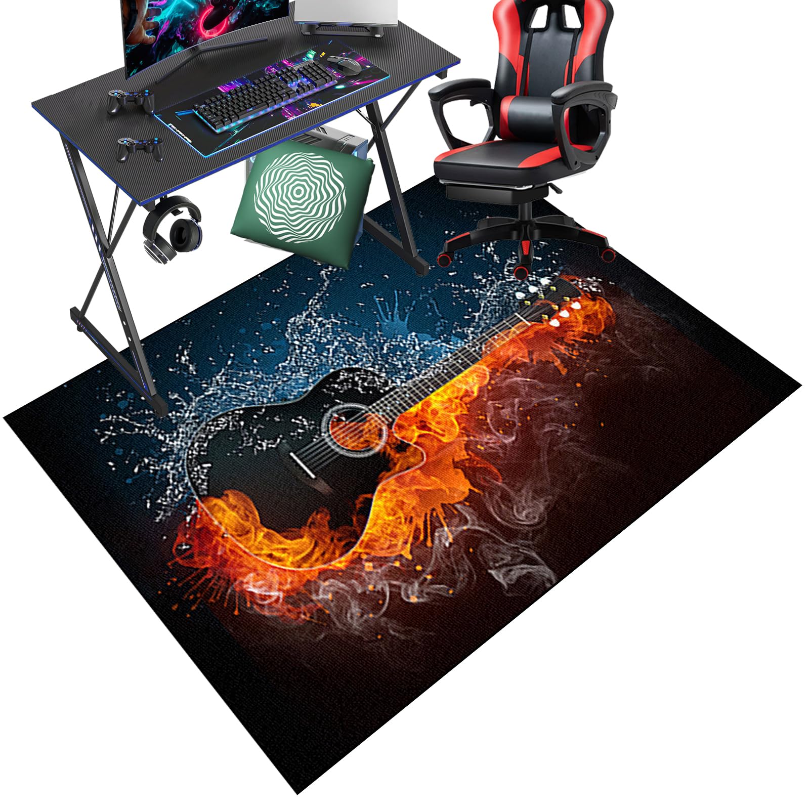 Alfombra para Silla Gaming - Alfombra Silla Ruedas - Protector de Suelo para Silla de Oficina - Alfombra para Silla Escritorio - Tapete de Protección de Madera/baldosas - Decora Oficina 80 x 120 cm