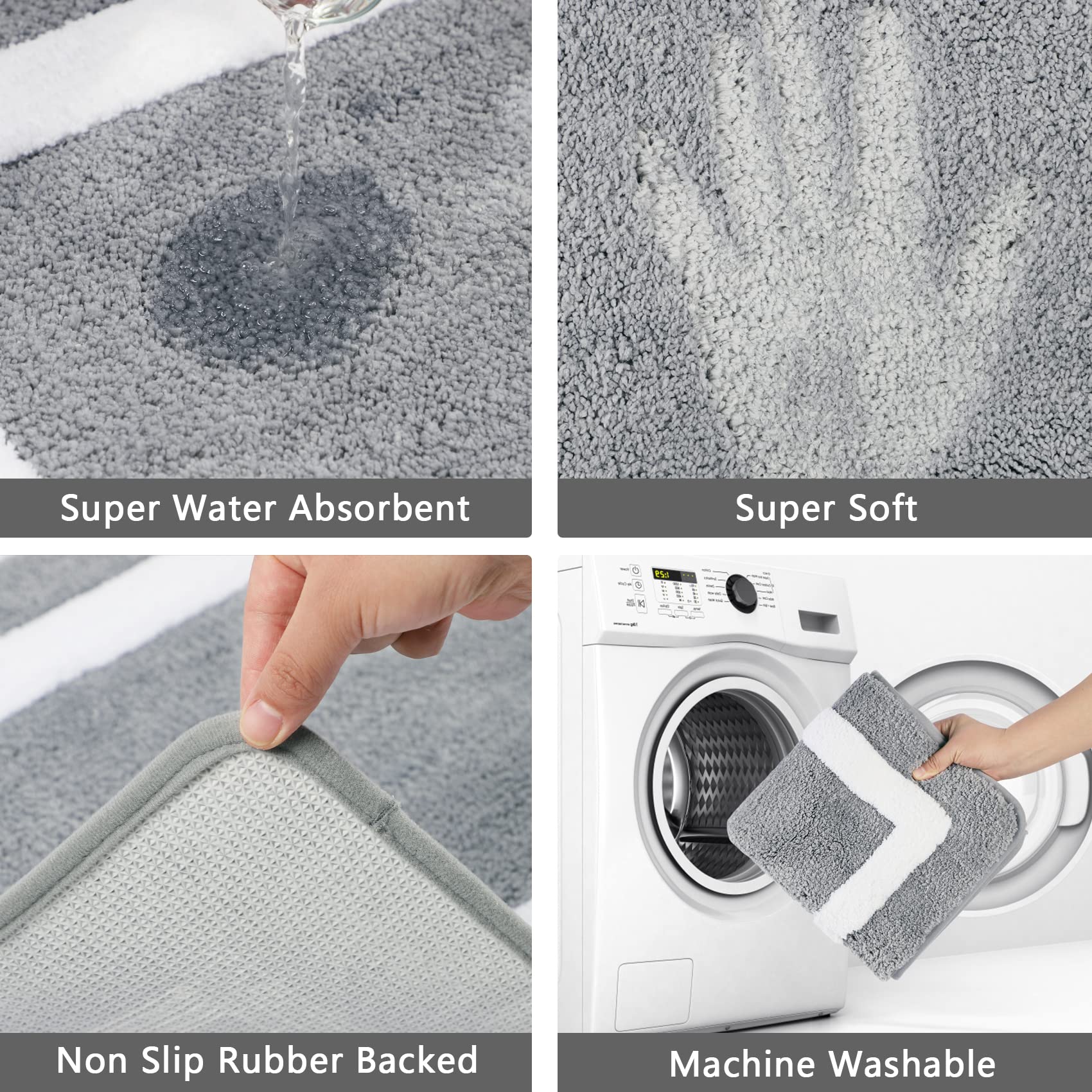 Badmat Toiletmat Creme Antislip Wasbaar Waterabsorberend - 50x80 CM | Leen Bakker Badmat Toiletmat Creme Antislip Wasbaar Waterabsorberend - 50x80 CM | Leen Bakker