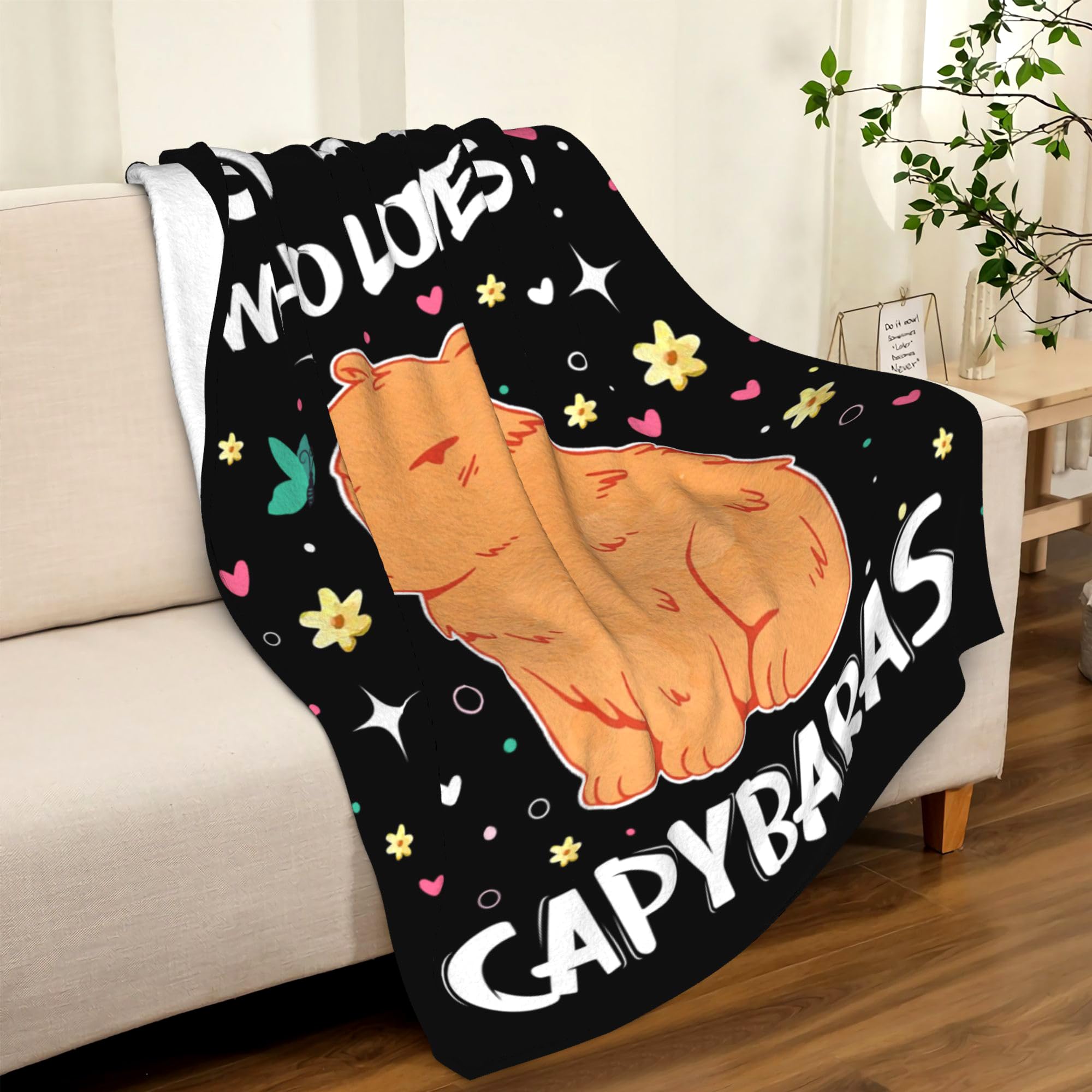Sandilya Capybara Flanell-Decke – Superweich, 127x101,6 Cm, Für Kinder & Capybara-Fans