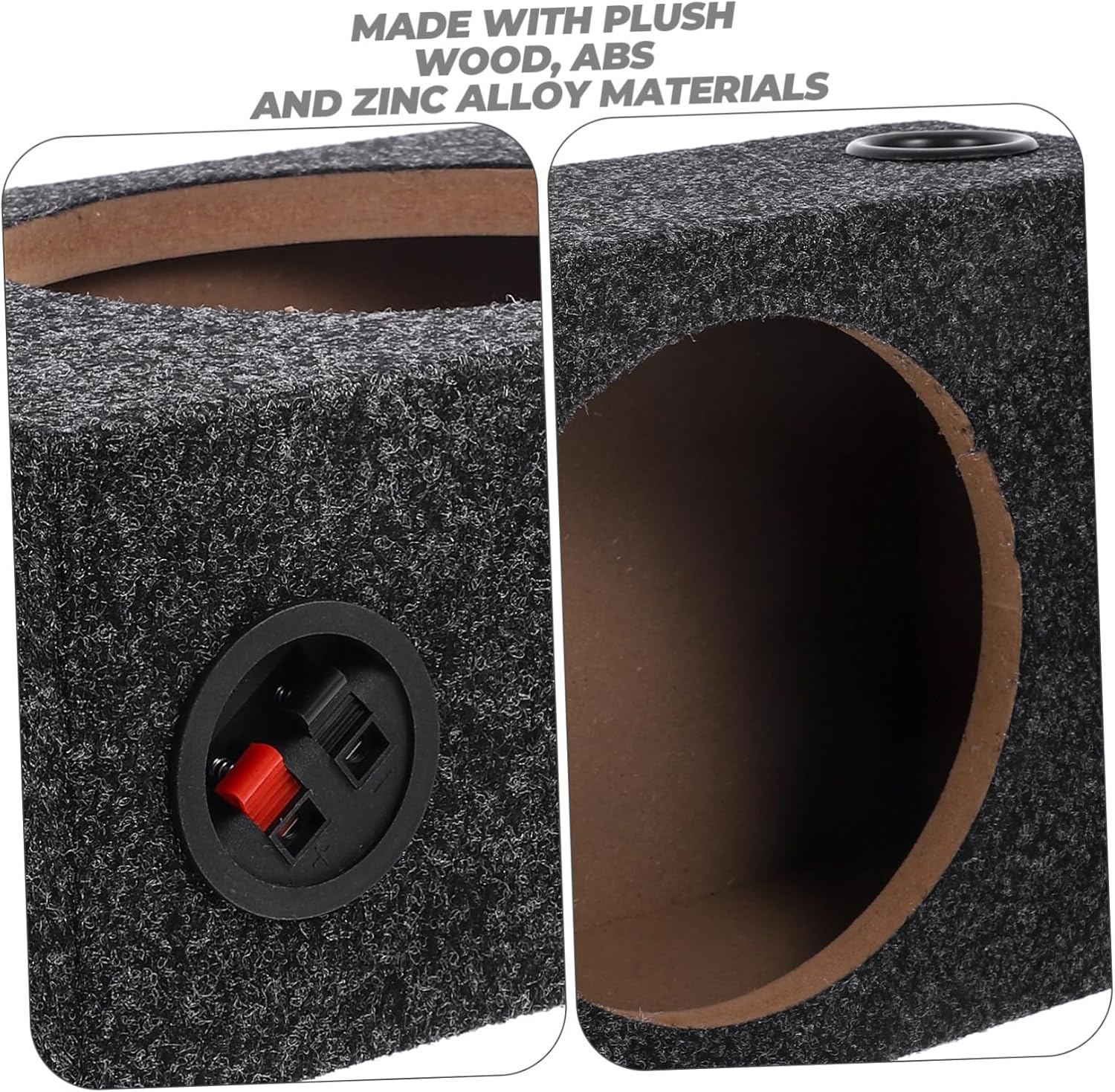Ciieeo 8 Inch Sealed Carpeted Subwoofer Box for Single Cab Cars DIY Car Audio Enclosure Compatible Most Woofers Enhances Sound Quality and Bass Response
