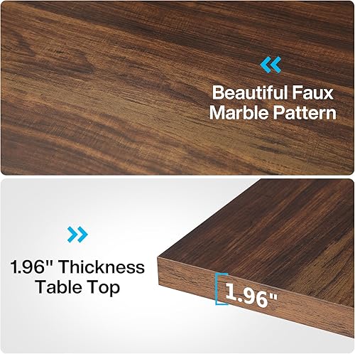 Miniatura 5 de Tribesigns Mesa de comedor de granja, mesa de cocina grande de madera de 63 pulgadas para 6 personas, mesa de comedor rectangular con marco