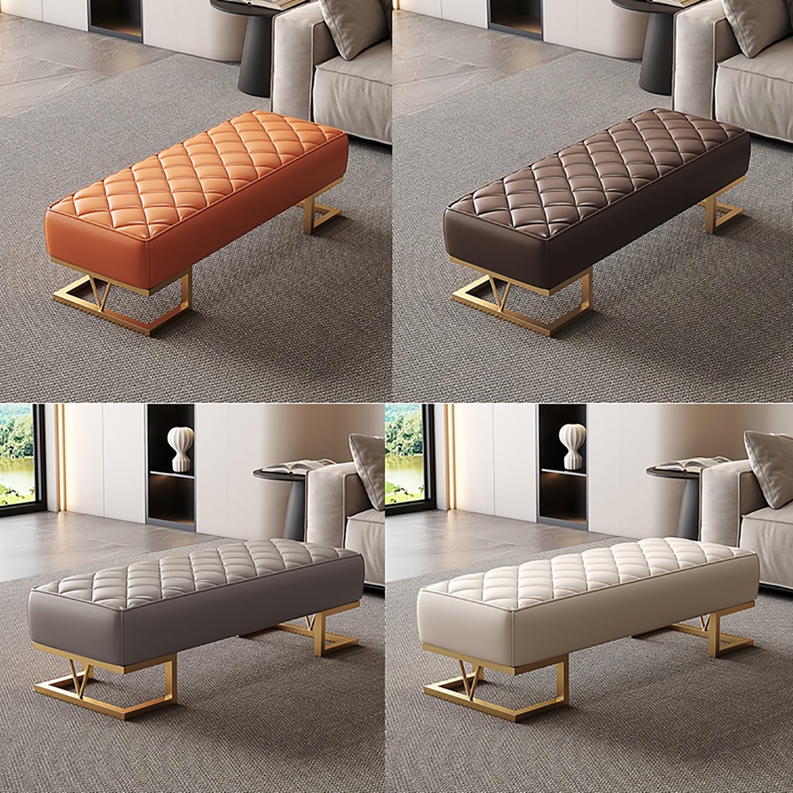 Panca Contenitore Moderna In Velluto E Legno – Pouf Per Letto Con Ampio Spazio, Marrone, 140 Cm - 2