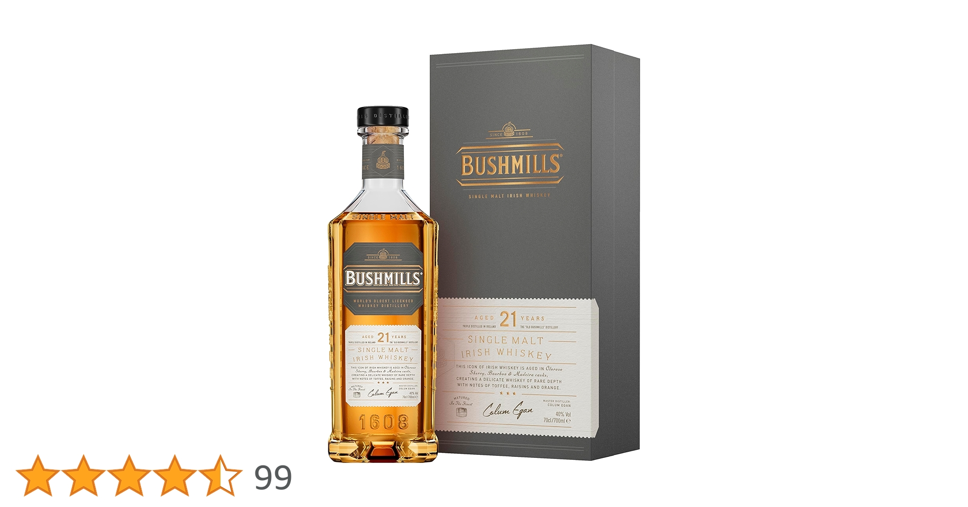 ※値引中　BUSHMILLS 21年 シングルモルトウイスキー 700ml 楽天市場】ブッシュミルズ シングルモルト 21年 700ml アイ