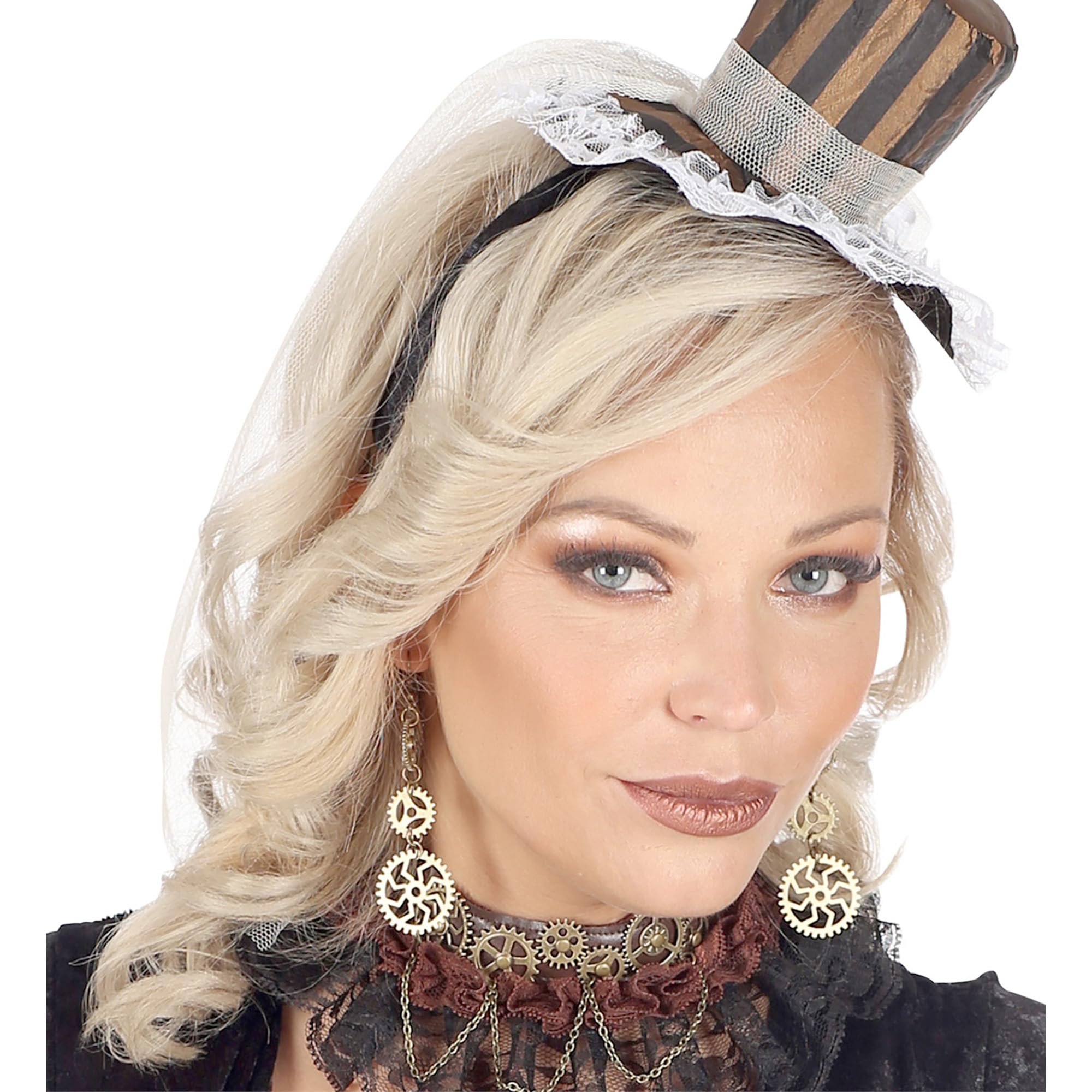 W WIDMANN MILANO - Pendientes Steampunk Multicolor, Ideales Para Disfraces De Carnaval Y Fiestas Temáticas (modelo 9771)