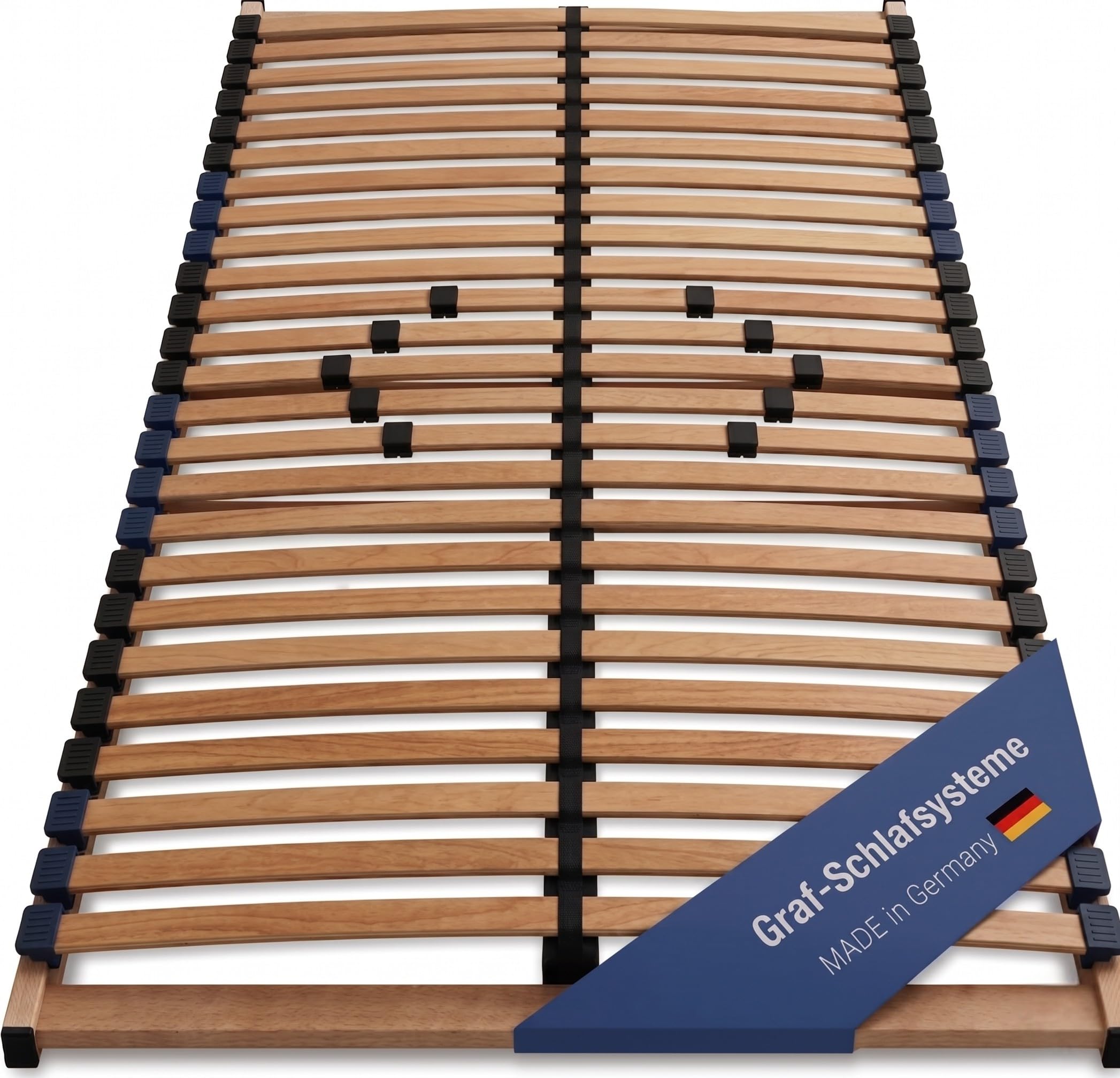 Generisch Leo Comfort Lattenrost 28 Leisten mit 10 Schieber Mittelgurt Verschiedene Größen Selbstmontage (120x200)