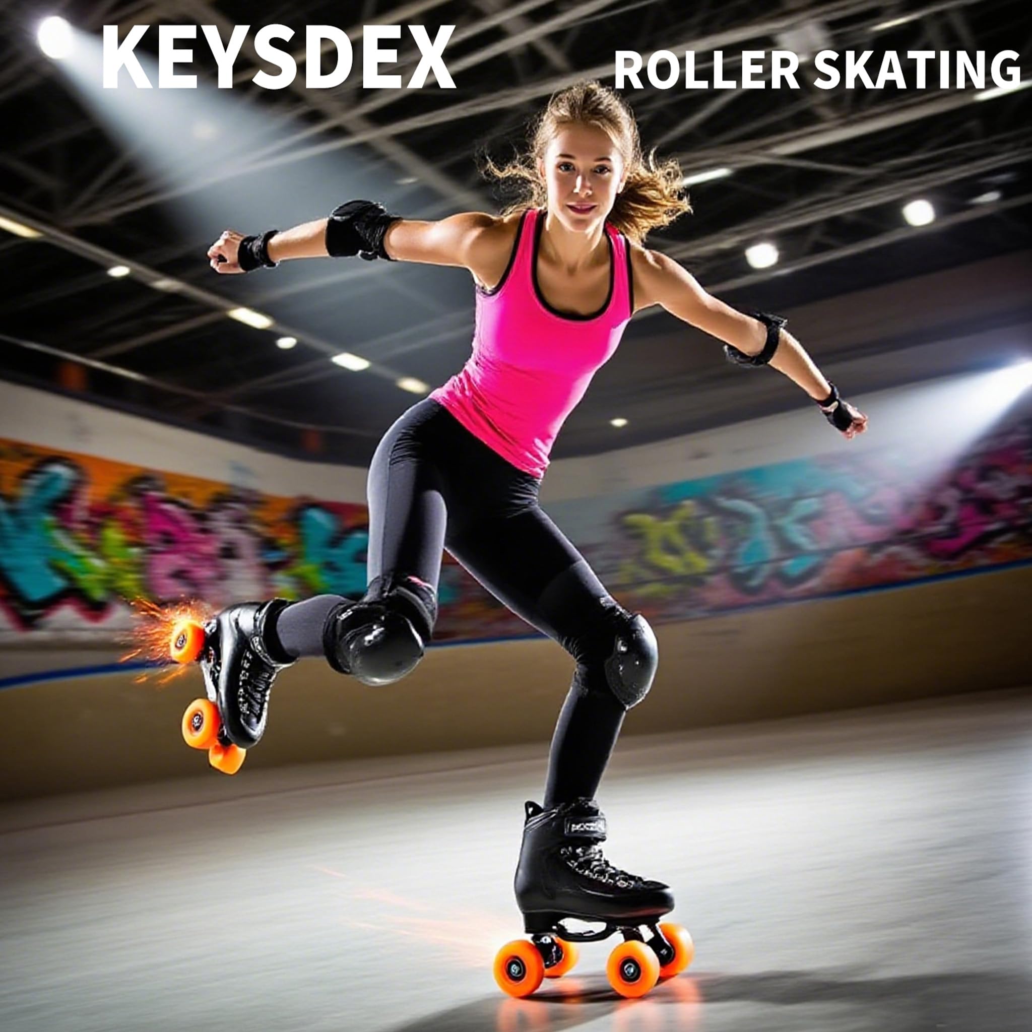 Adult/Kids 6 in 1 Protective Gear Set, Breathable Comfortable PP Shell EVA Cushion Knee Elbow Wrist Pads, Adjustable Fit for Skateboarding Cycling Roller Skating Skiing Snowboarding BMX Bike