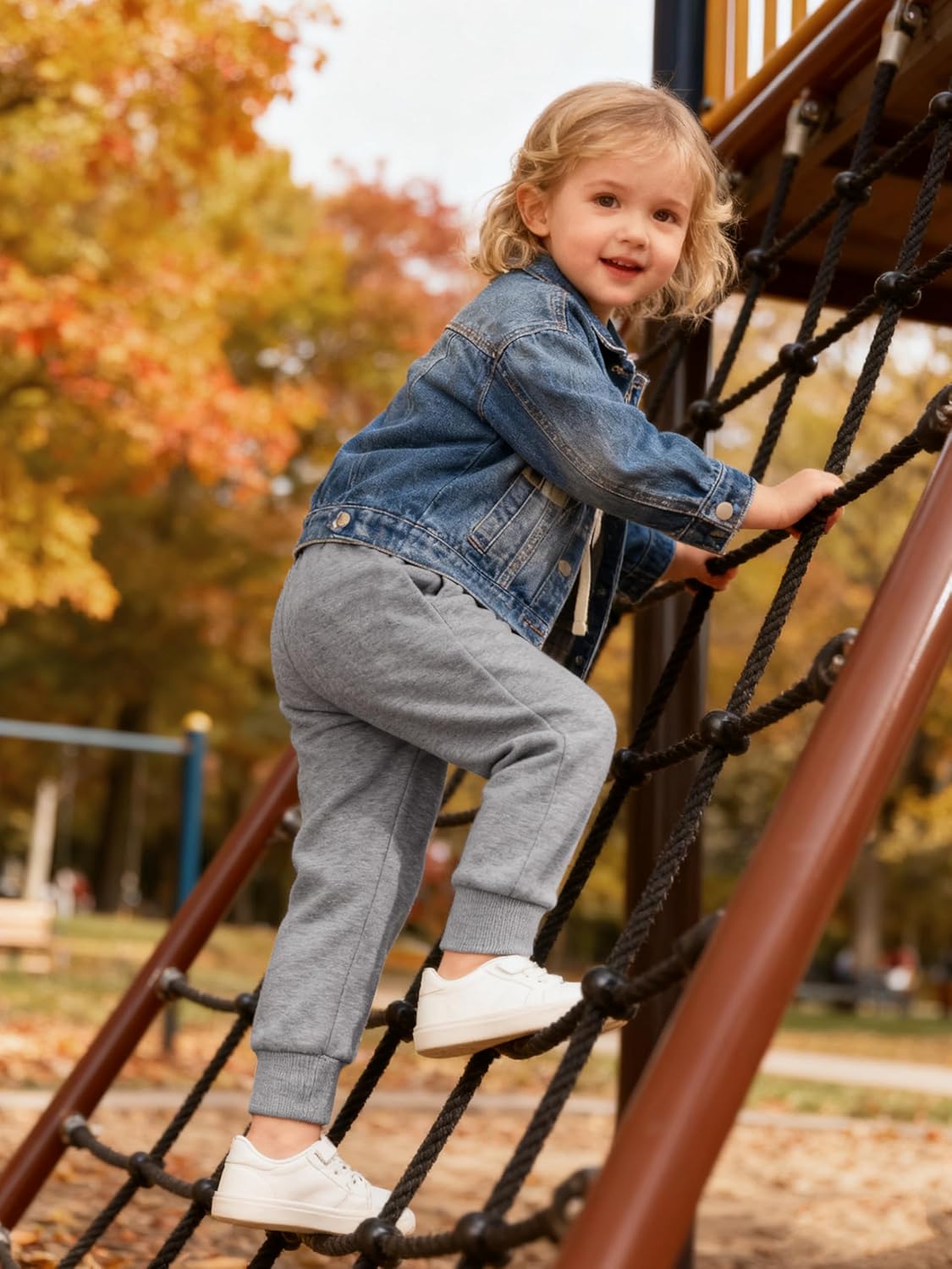 3 Pack Toddler Boys Girls Sweatpants Toddler Boys Kids Joggers Pants with Pocket Drawstring Athletic Clothes - Image 5