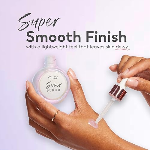 Miniatura 10 de Olay Super Serum - Niacinamida, Vitamina C y E, péptido de colágeno, AHA - Beneficios 5 en 1 para el cuidado de la piel para la cara - Brillo