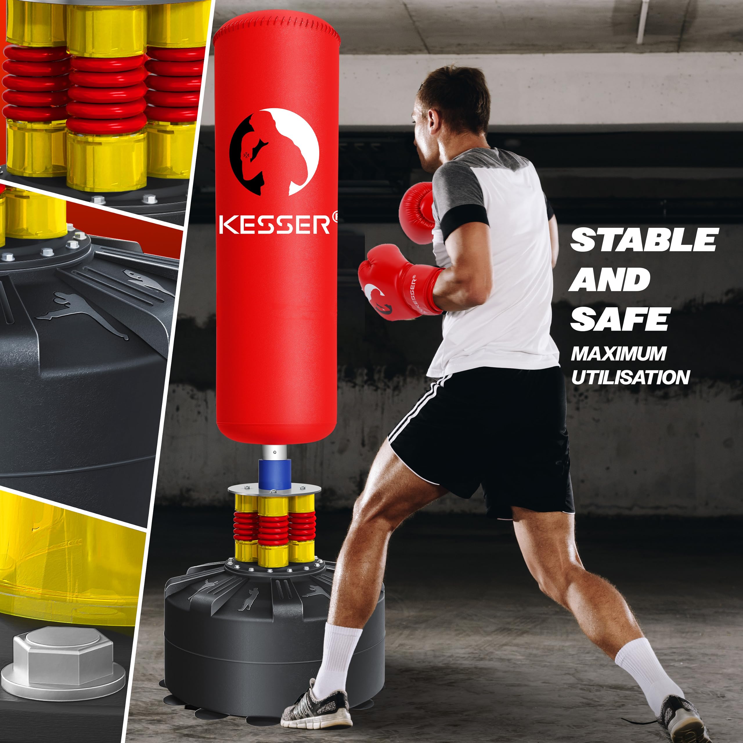 Punching Ball KESSERu00ae e In Piedi Per Adulti Con Guantoni Da