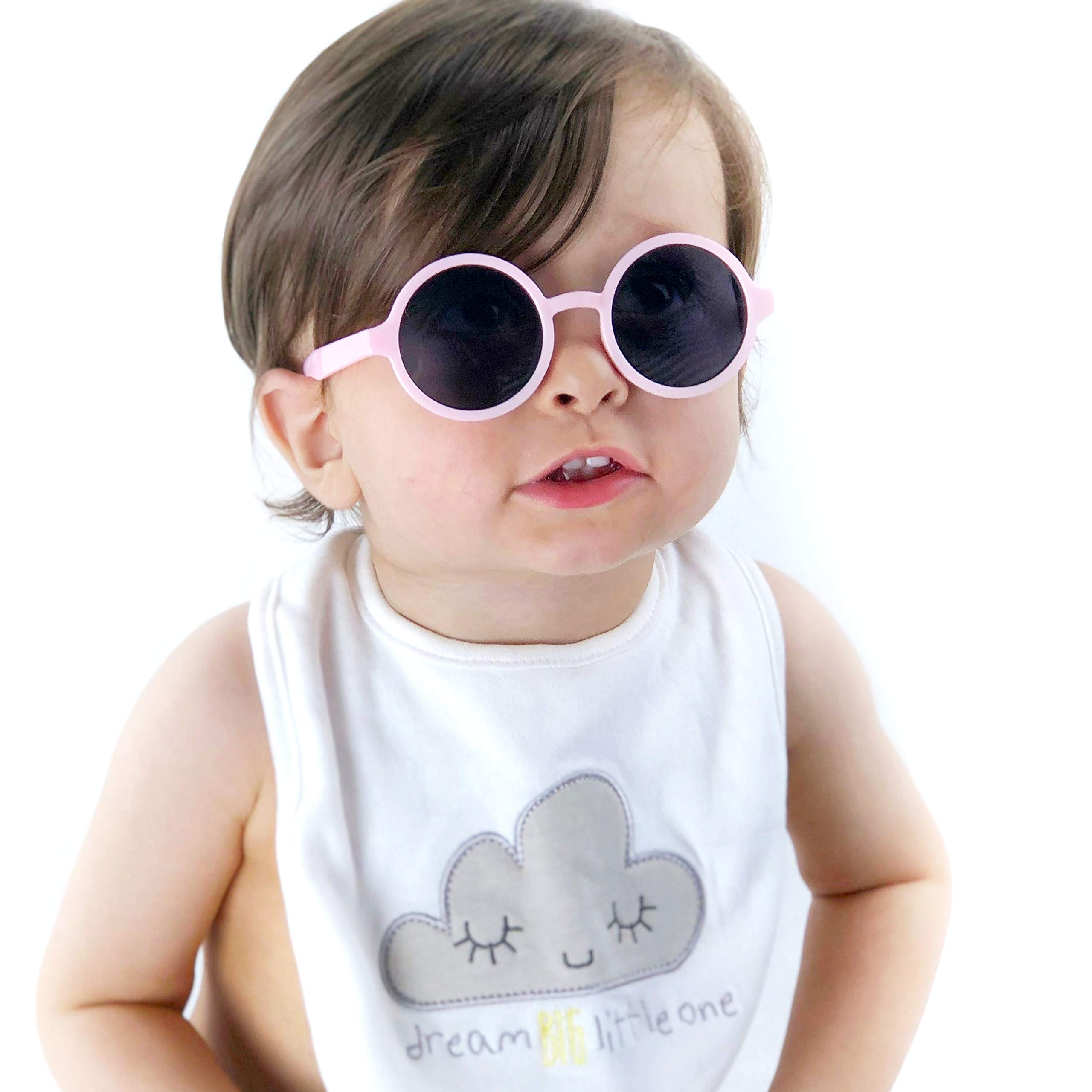 Kd3008 okrągłe okulary przeciwsłoneczne w stylu retro dla niemowląt w wieku 0 ~ 24 miesięcy