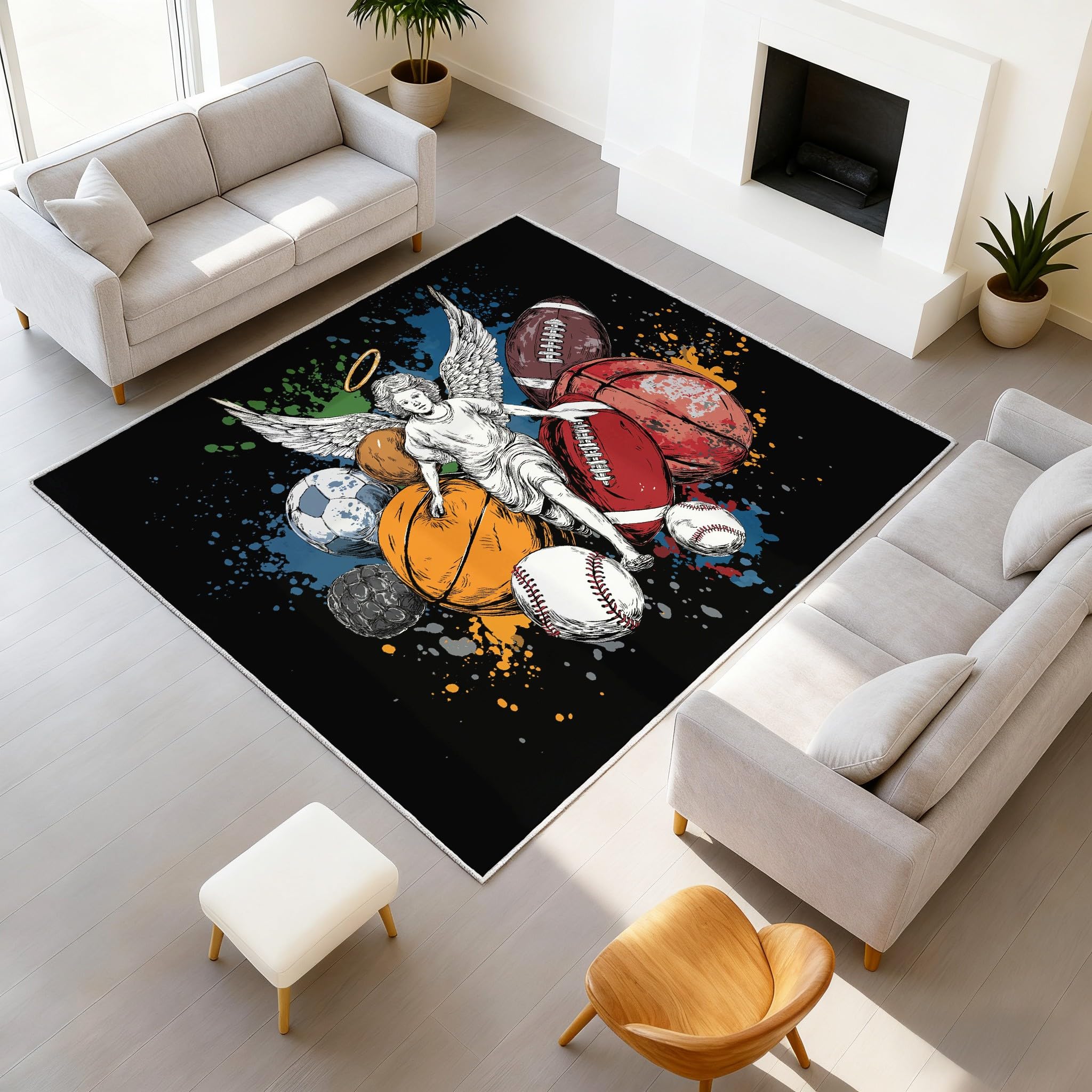 Tapis de salon sport antidérapant pour protéger l'entrée des ados