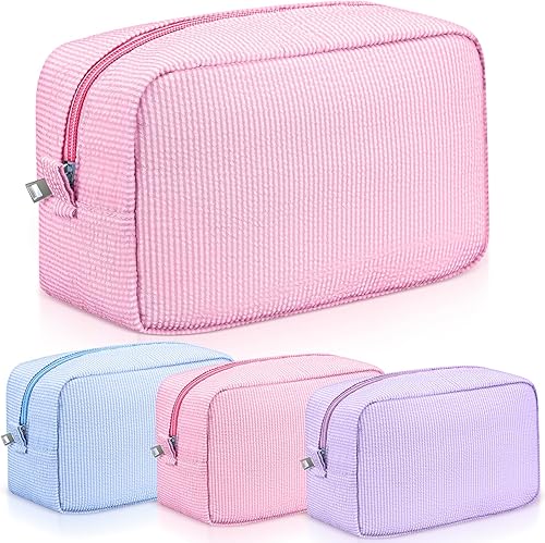 Sanwuta 3 bolsas de cosméticos de sirsaca grande con cierre de cremallera, bolsas de sirsaca para bolso, bolsa de maquillaje para niñas, bolsas de