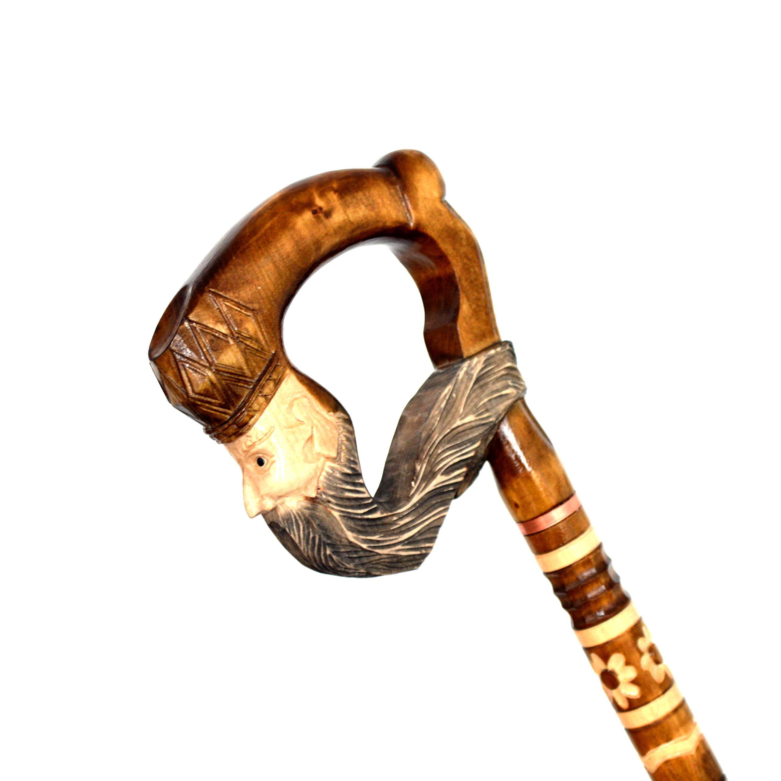 King Cane Walking Stick Wooden Handmade Men's Accessories