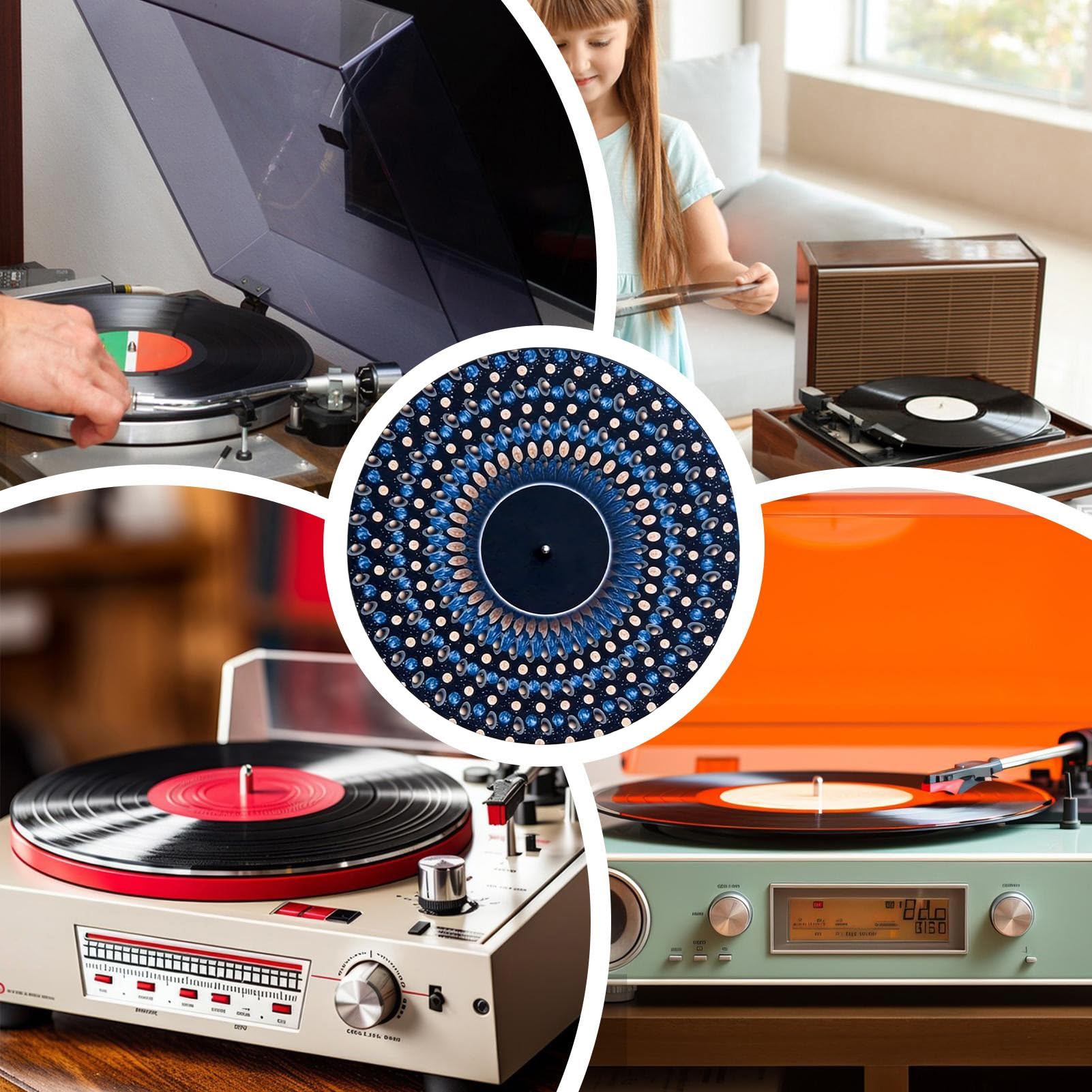 Amazon | レコードプレーヤー スリップマット 30cm フェルト スリップ