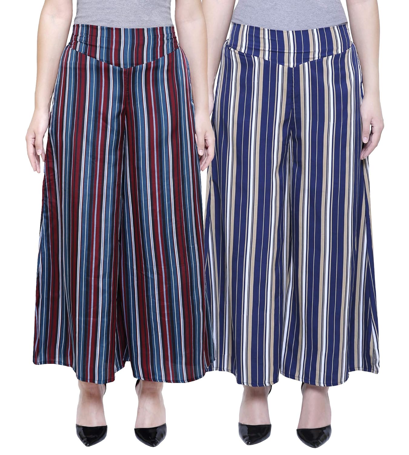 plus size striped palazzo pants
