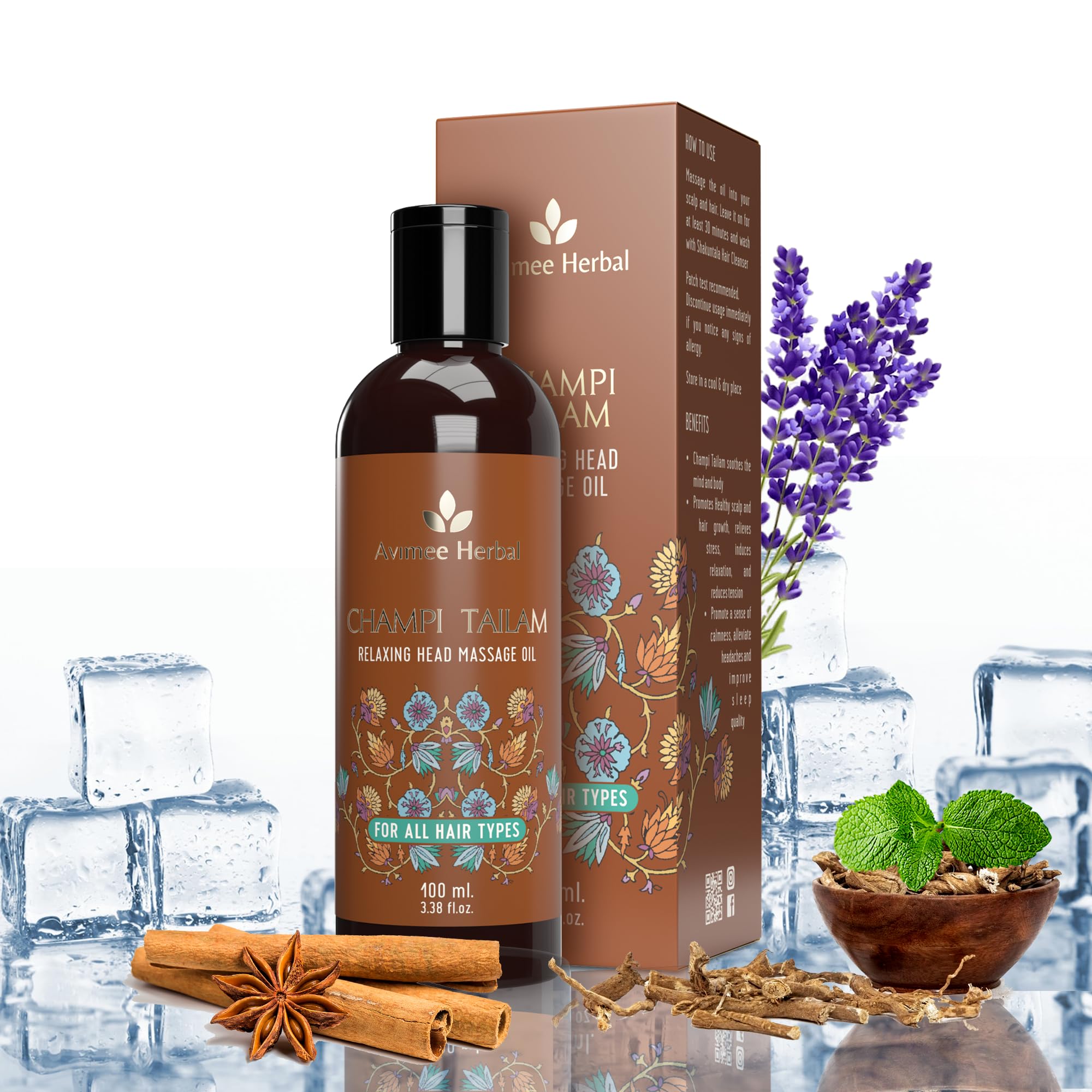 AVIMEE HERBALChampi Tailam | Herbal Cool Oil|Hair Oil | 100 ml