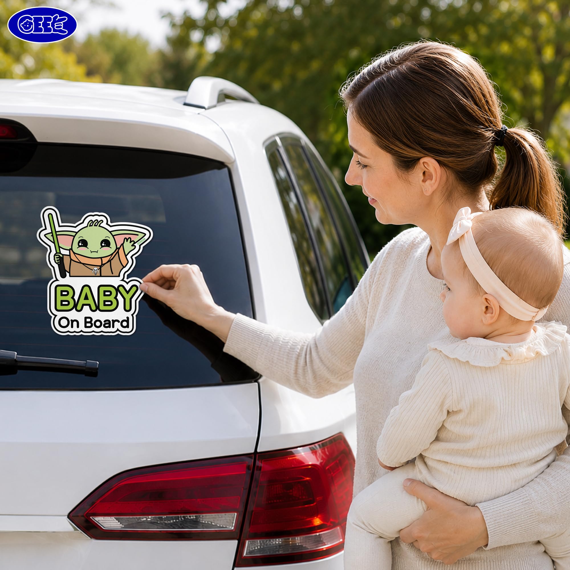 Amazon.co.jp: baby on board sign for car (05. Yoda Boy) - ベビー