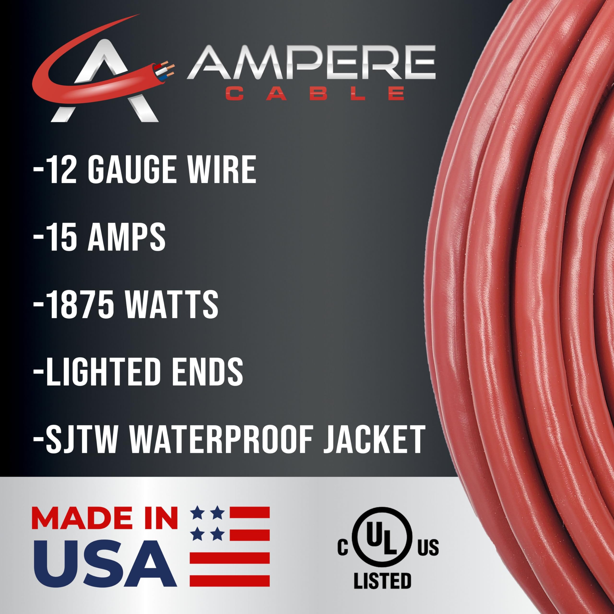 12 Gauge Extension Cord 10 Ft Snapklik.com : 10 Ft - 12 Gauge Extension Cord Outdoor - Made In USA