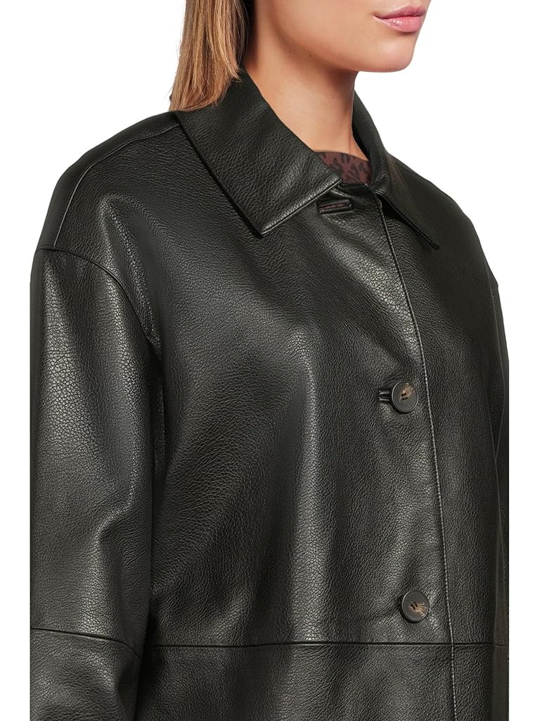 Black Levi's® Faux Leather Blazer