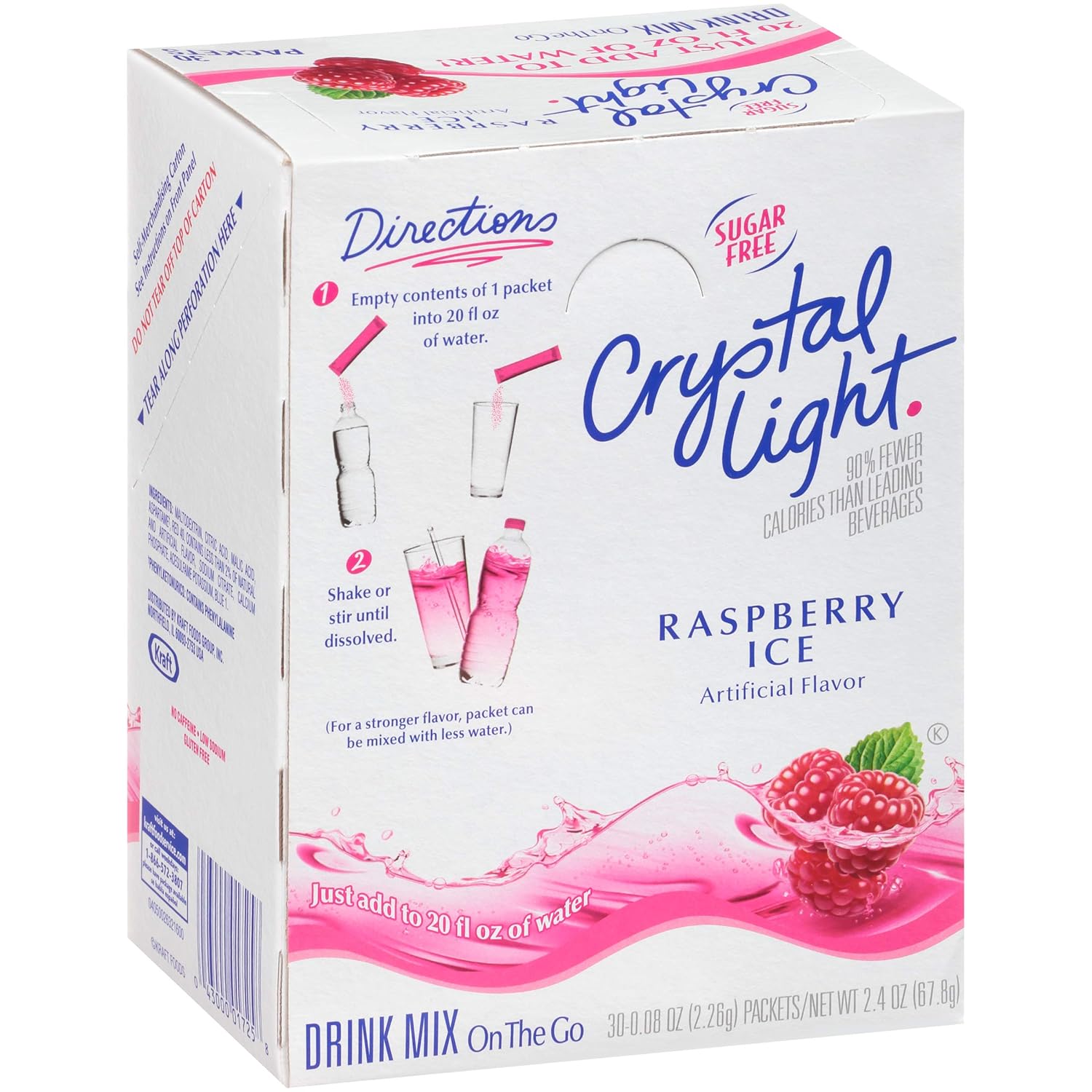 Crystal Light On the Go Rasberry Ice 120 units per case 0.6 oz