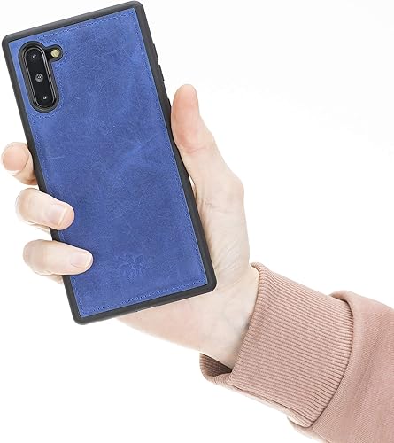 Miniatura 3 de Venito Lucca - Funda de piel compatible con Samsung Galaxy Note 10 (6.3 pulgadas), extra segura, con cubierta trasera acolchada, color azul oscuro